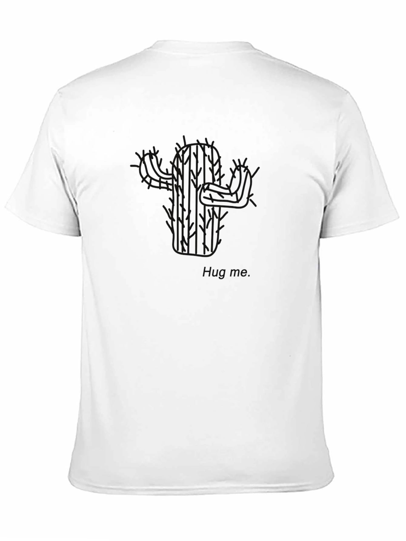 Mens Black Graphic Tee - Cactus Skull Design