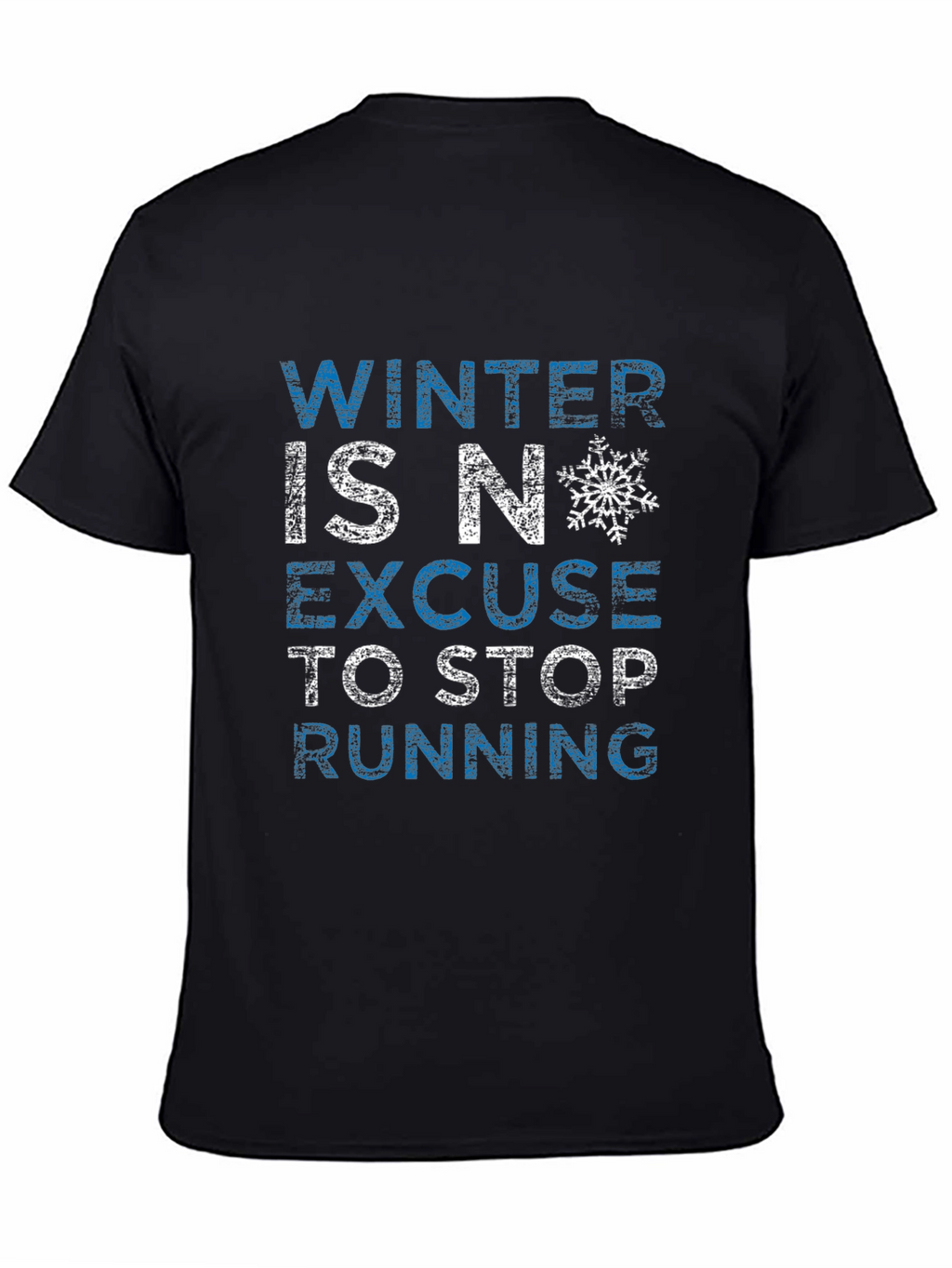 Winter Running Graphic Tee - Black