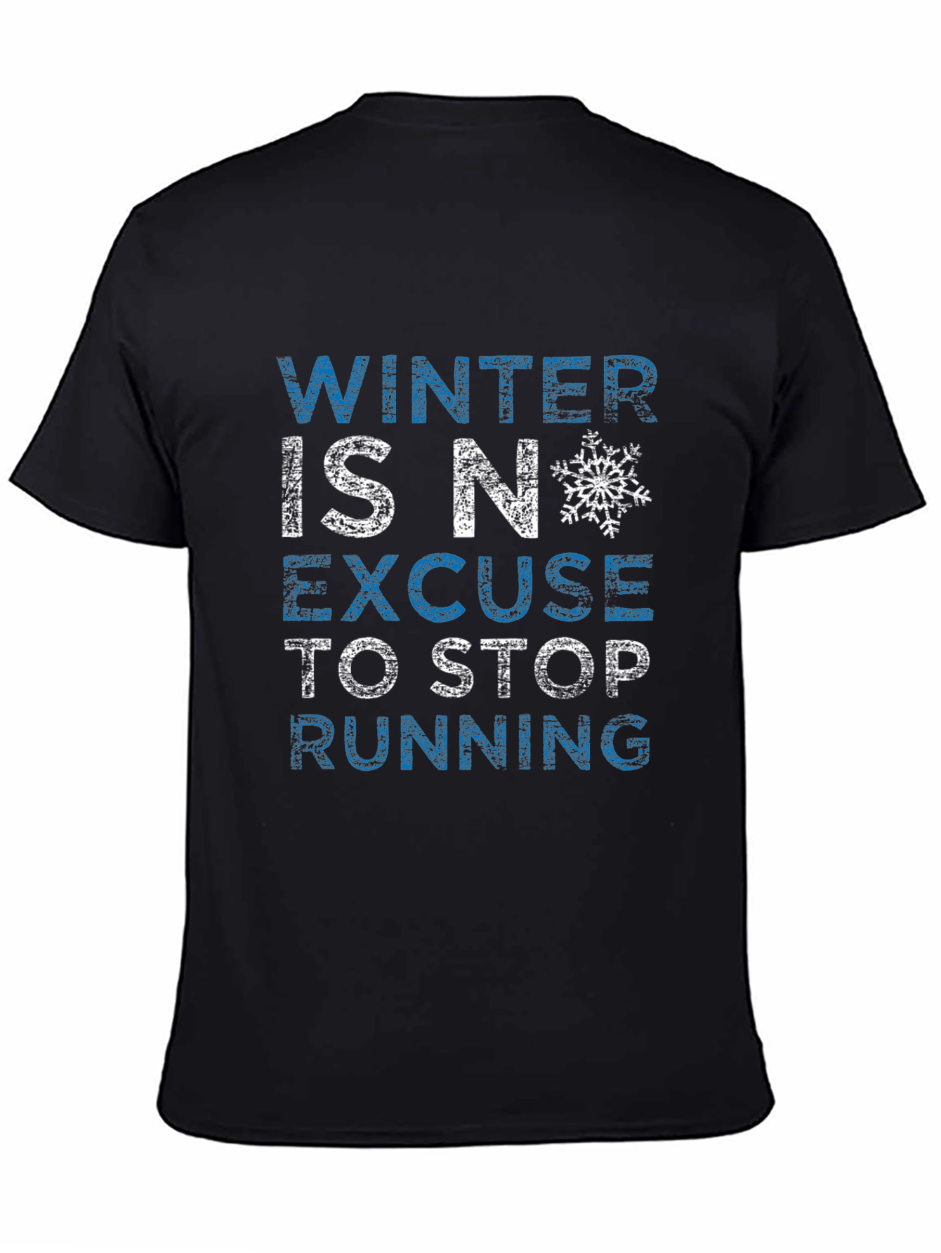 Winter Running Graphic Tee - Black