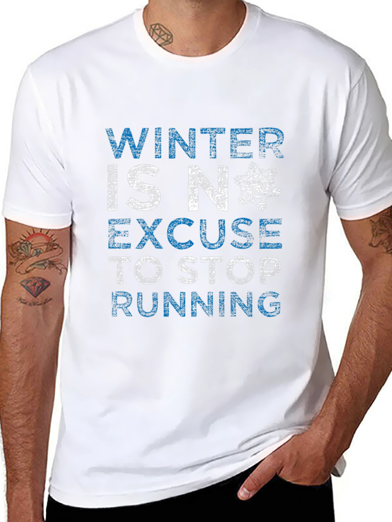 Winter Running Graphic Tee - Black