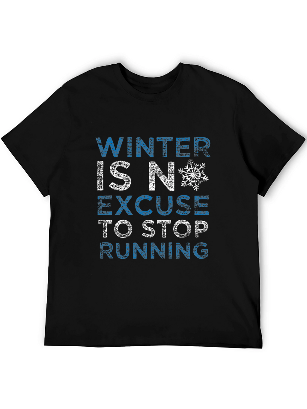Winter Running Graphic Tee - Black