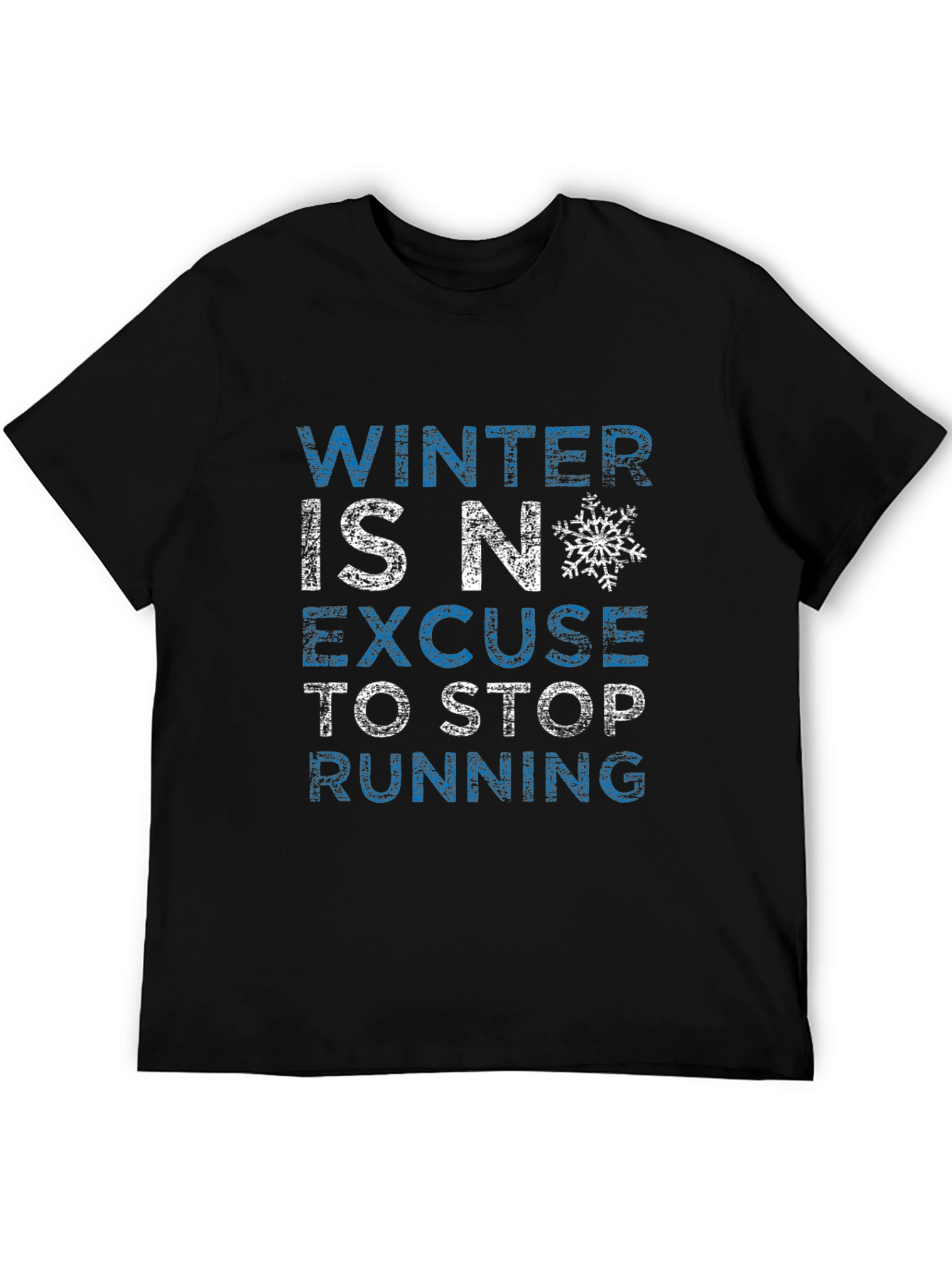 Winter Running Graphic Tee - Black