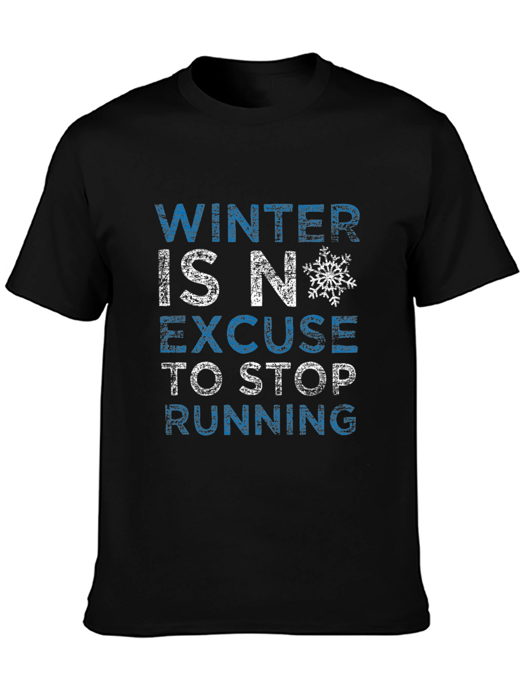 Winter Running Graphic Tee - Black