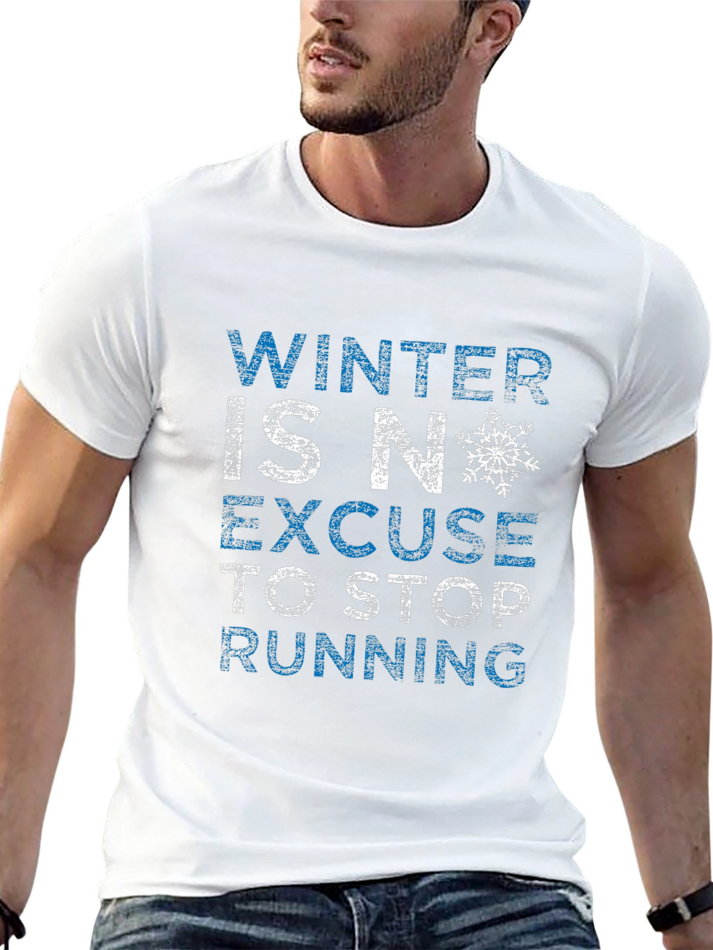 Winter Running Graphic Tee - Black