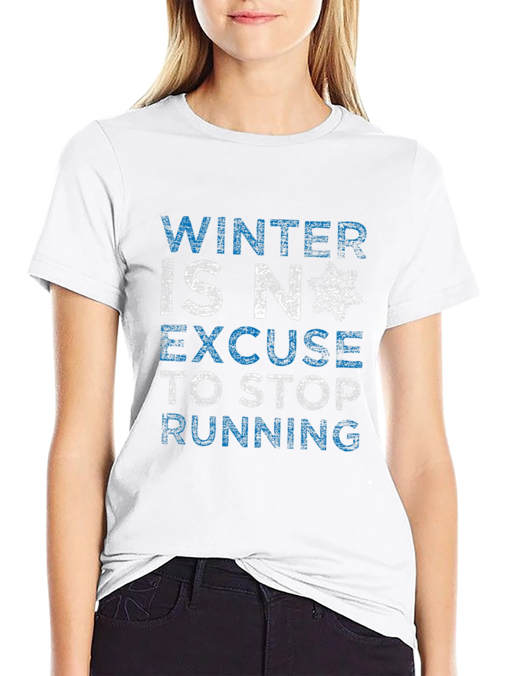 Winter Running Graphic Tee - Black