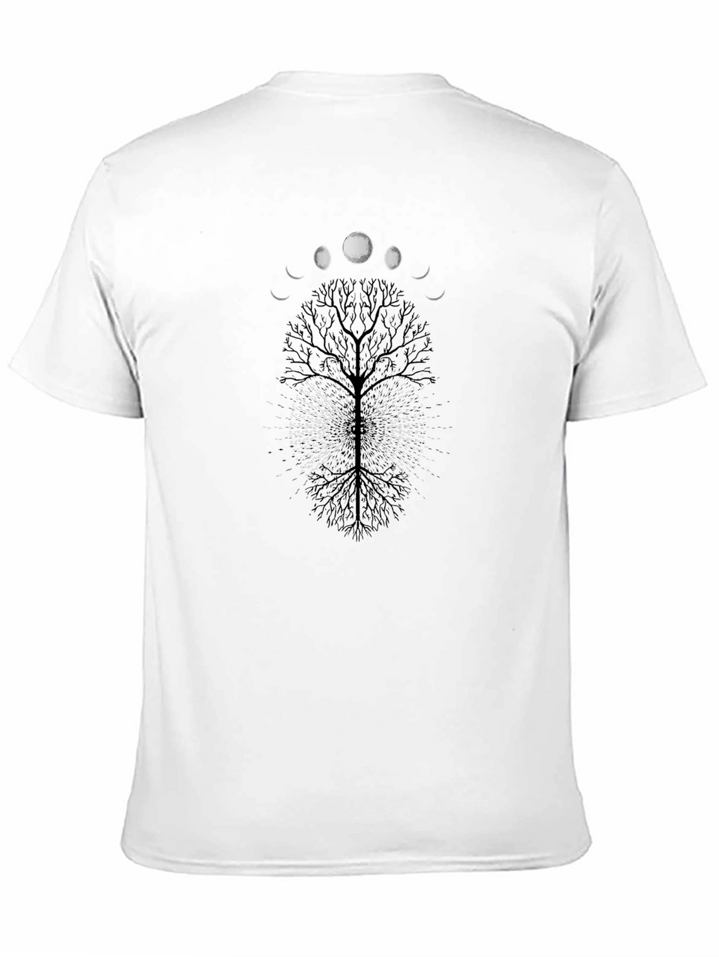 Lunar Tree Graphic Tee - Black Cotton Blend