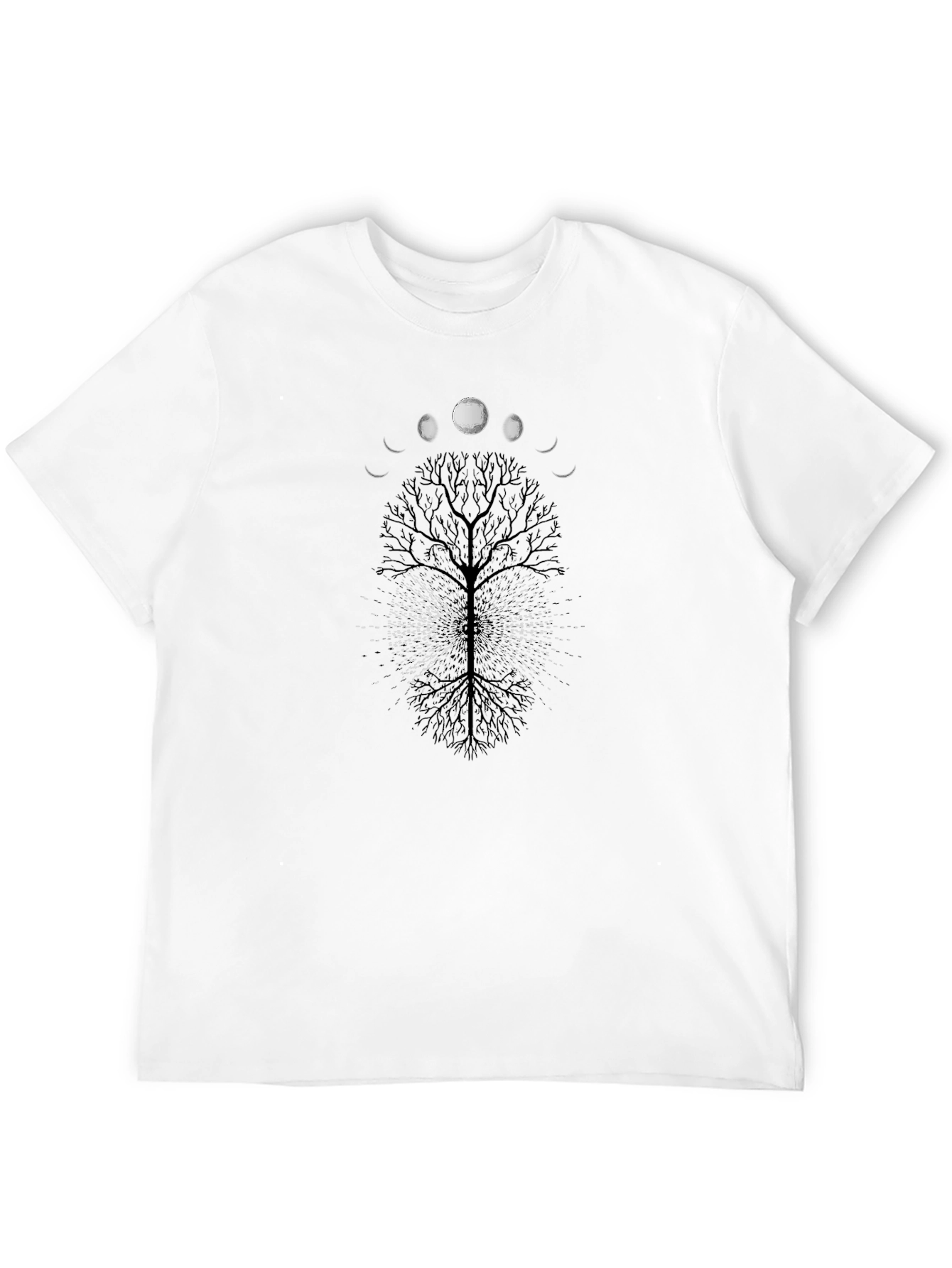 Lunar Tree Graphic Tee - Black Cotton Blend