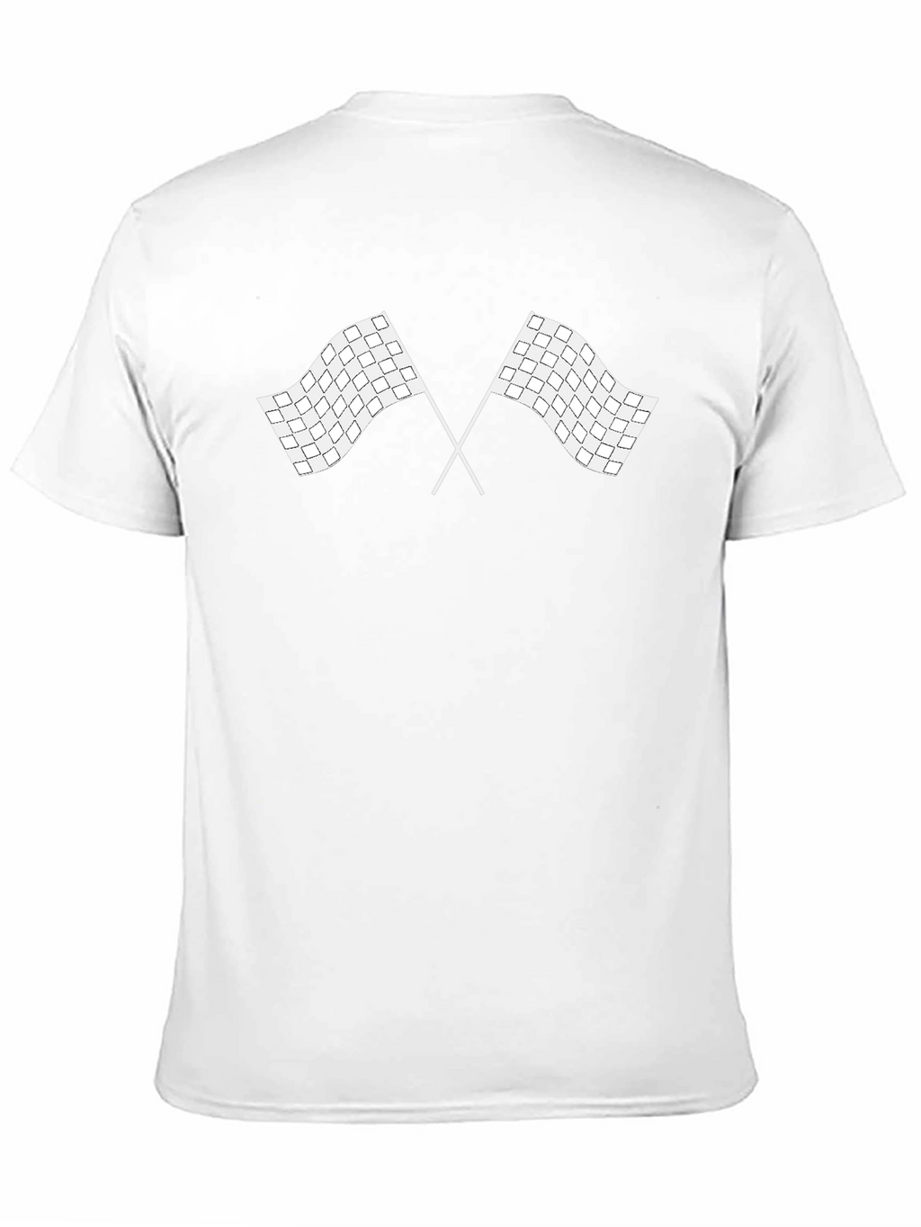 Checkered Flags Graphic Black T-Shirt