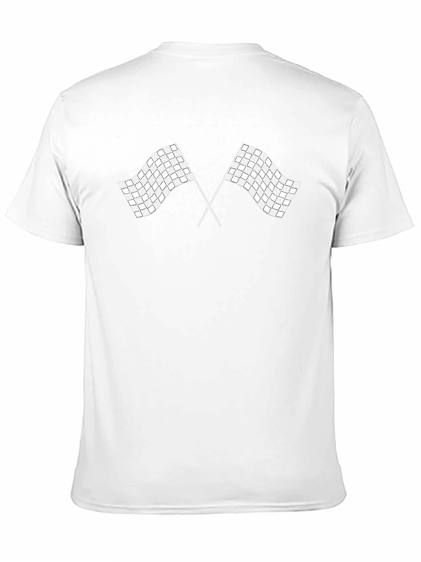 Checkered Flags Graphic Black T-Shirt