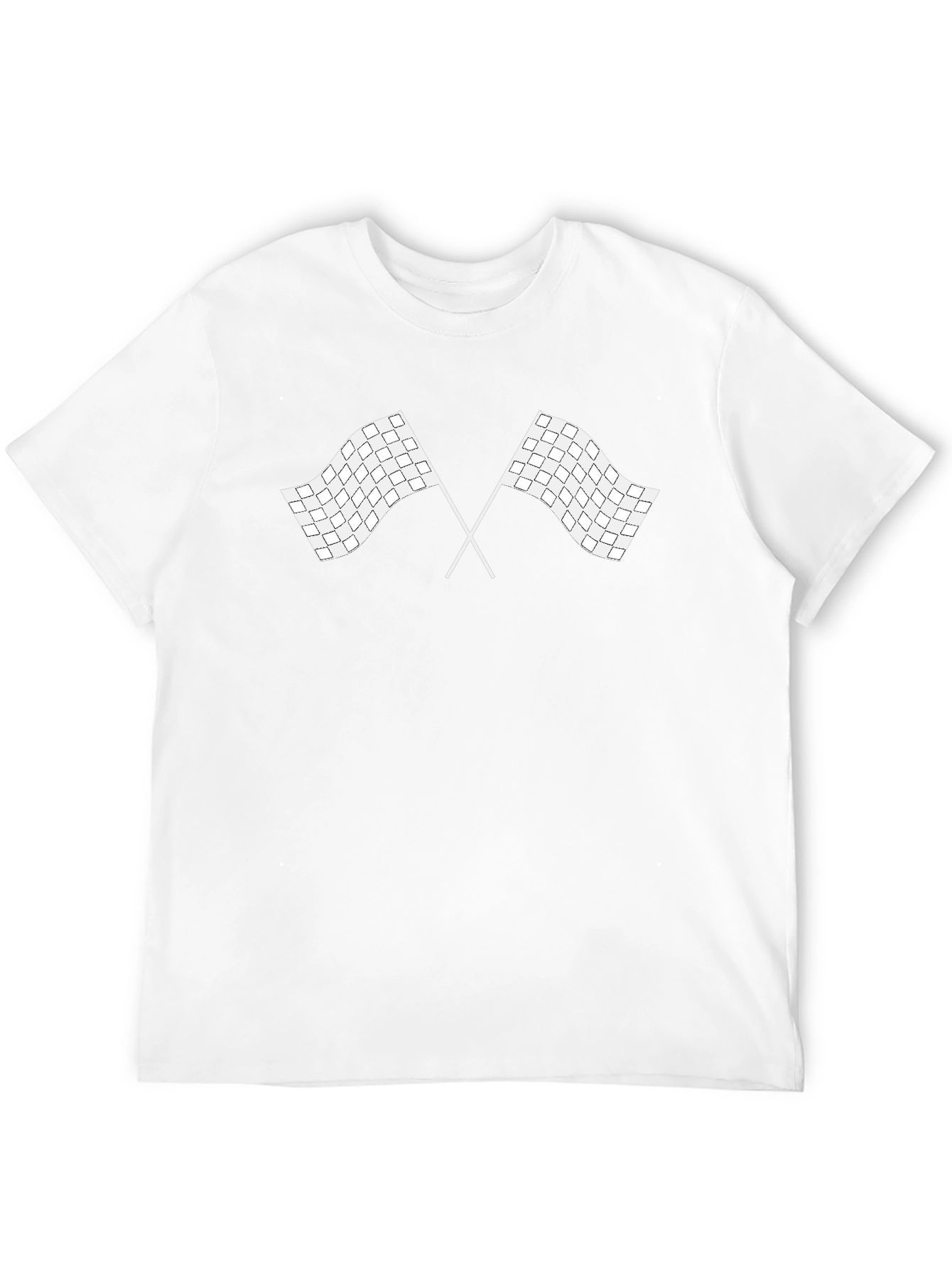 Checkered Flags Graphic Black T-Shirt