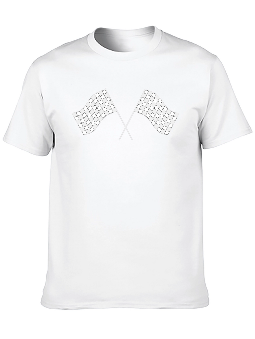 Checkered Flags Graphic Black T-Shirt