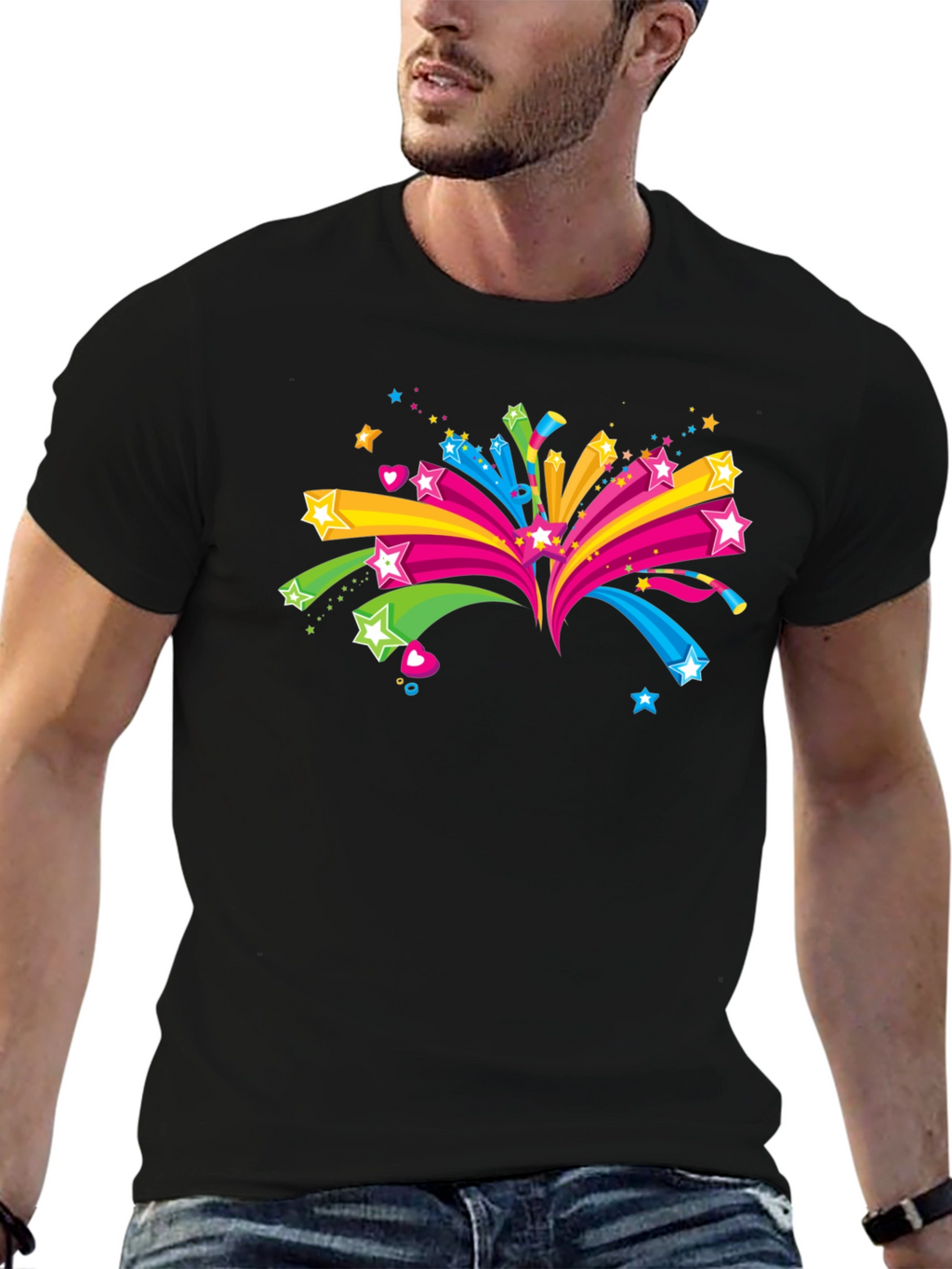 Starburst Graphic Black T-Shirt