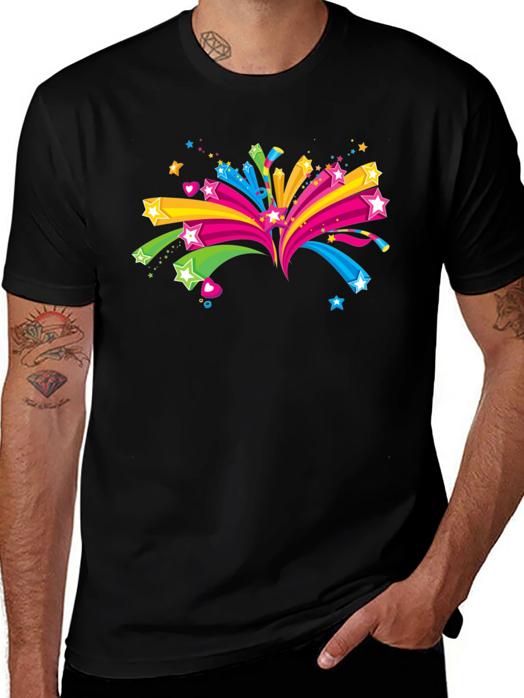 Starburst Graphic Black T-Shirt
