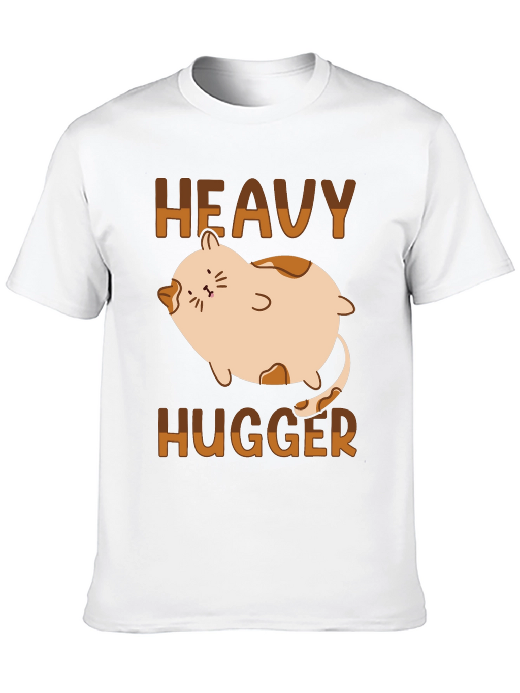 Heavy Hugger Cat T-Shirt - Cute Graphic Tee