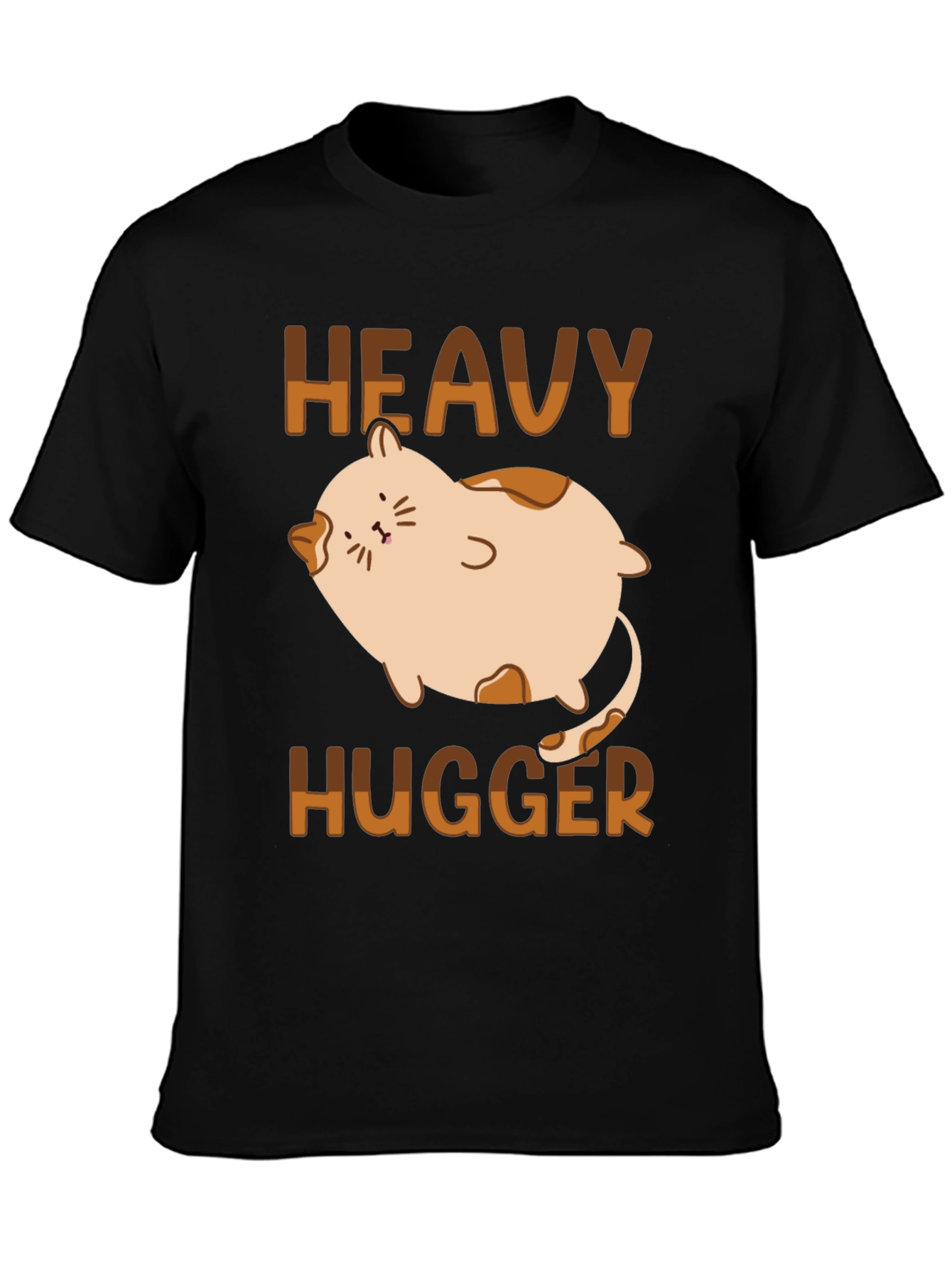 Heavy Hugger Cat T-Shirt - Cute Graphic Tee