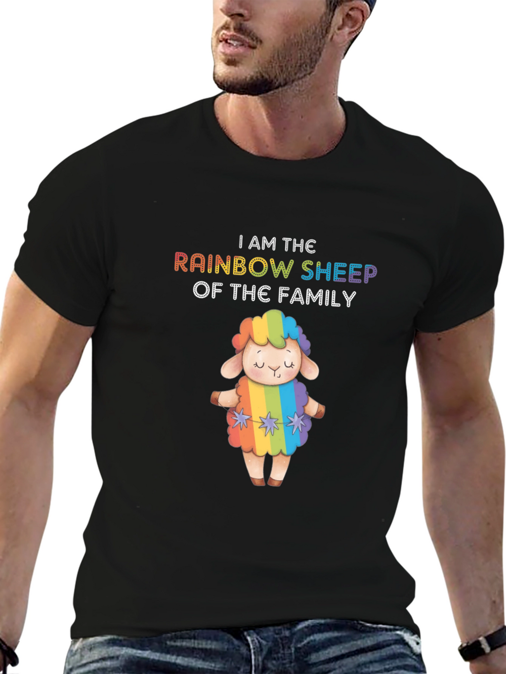 Rainbow Sheep Family Pride T-Shirt