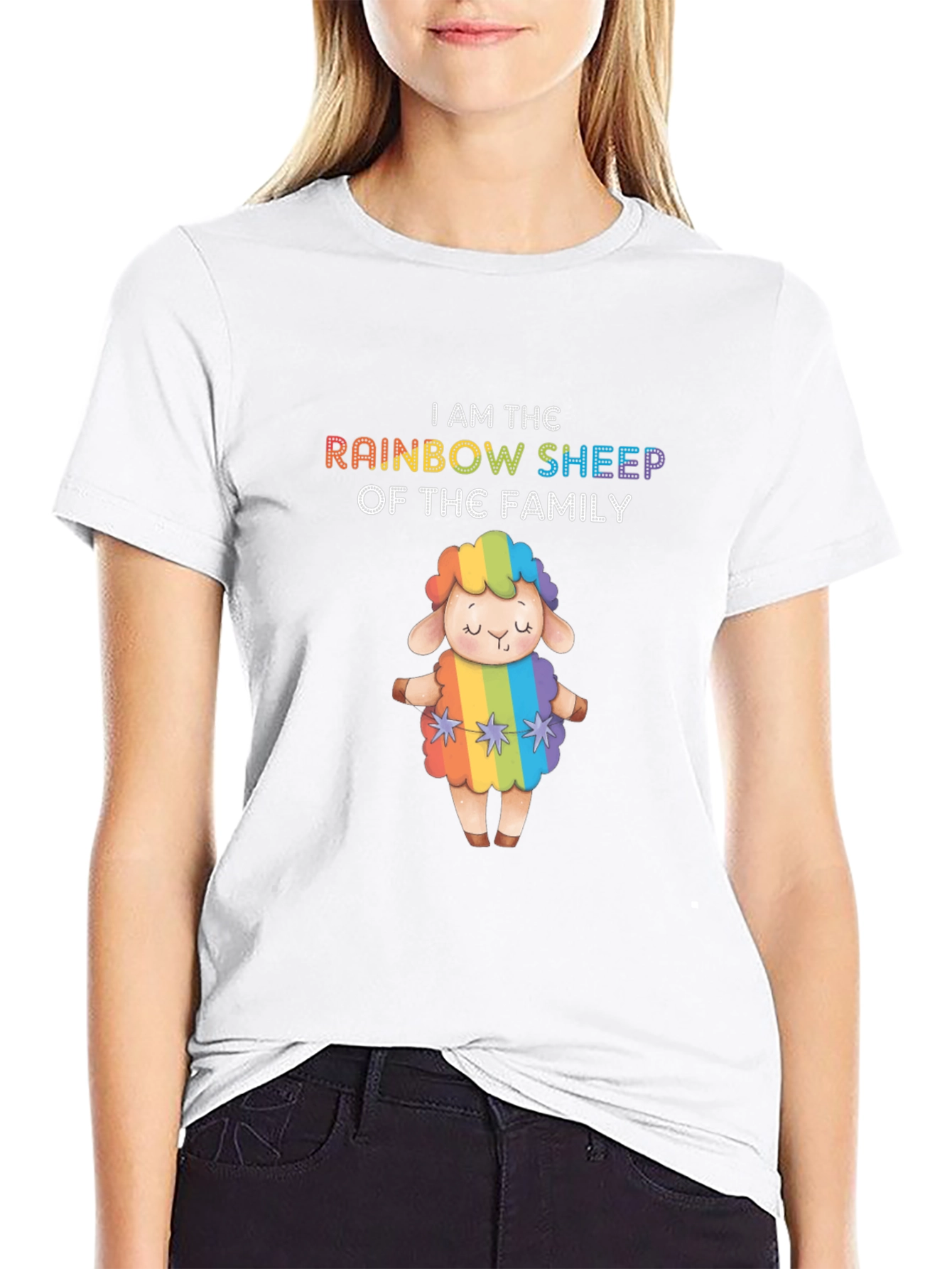 Rainbow Sheep Family Pride T-Shirt