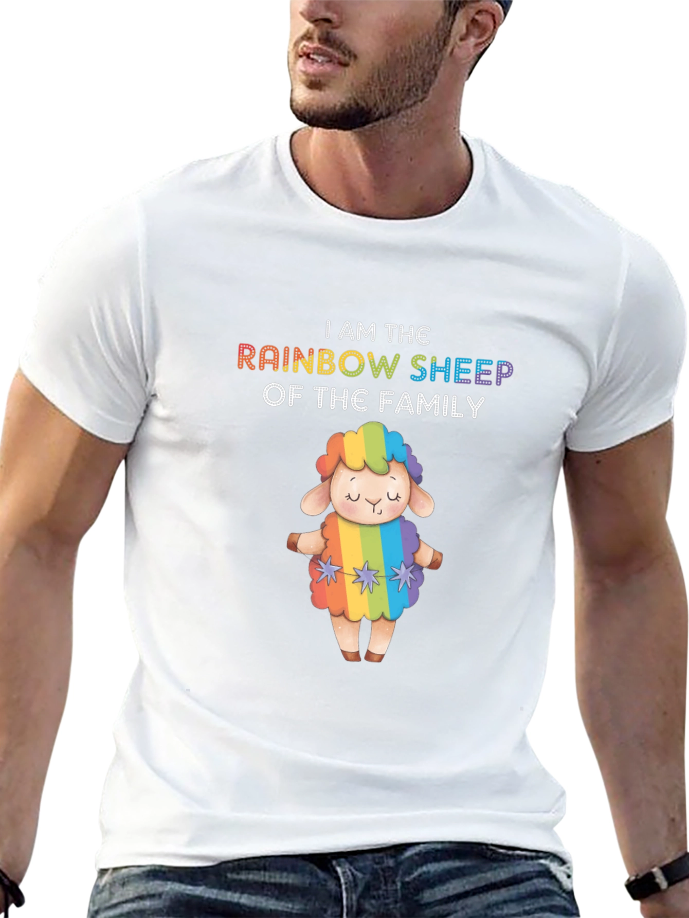 Rainbow Sheep Family Pride T-Shirt