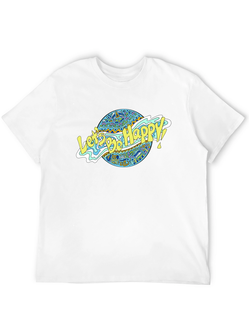 Lets Be Happy Graphic Tee - Black