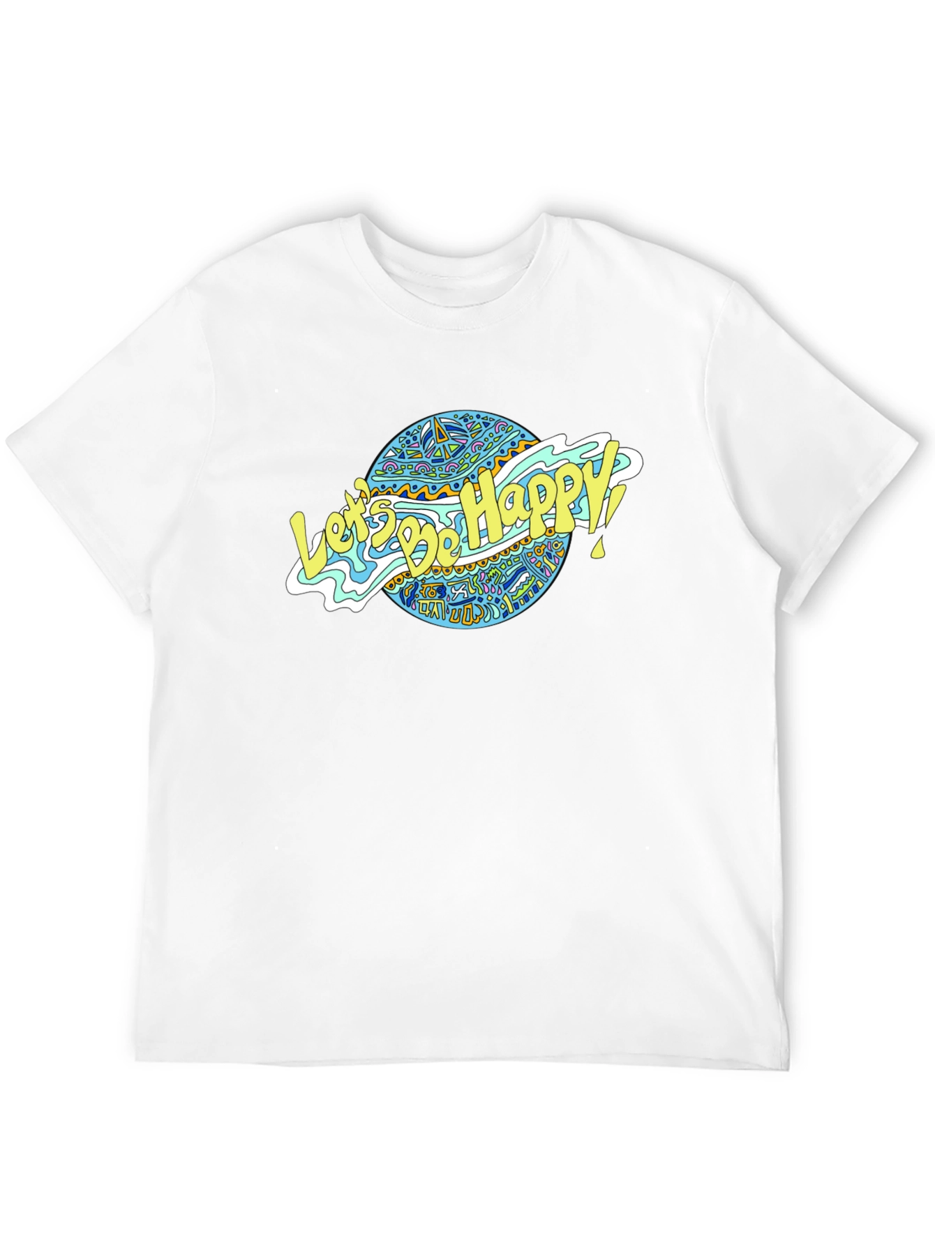 Lets Be Happy Graphic Tee - Black