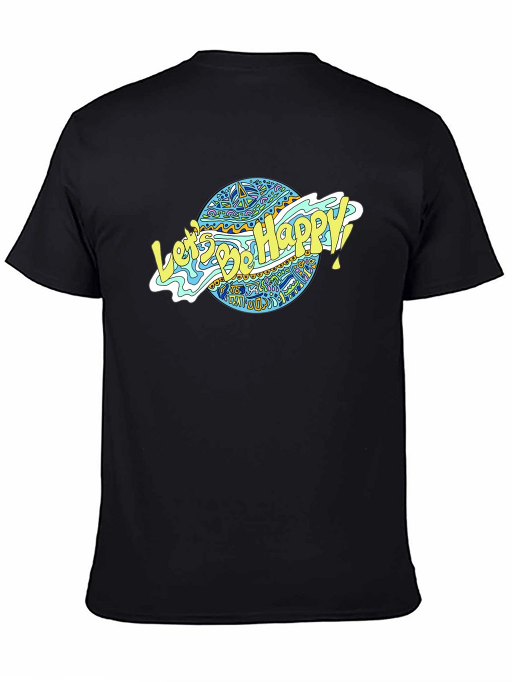 Lets Be Happy Graphic Tee - Black