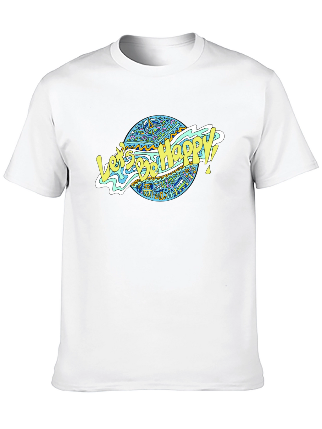 Lets Be Happy Graphic Tee - Black