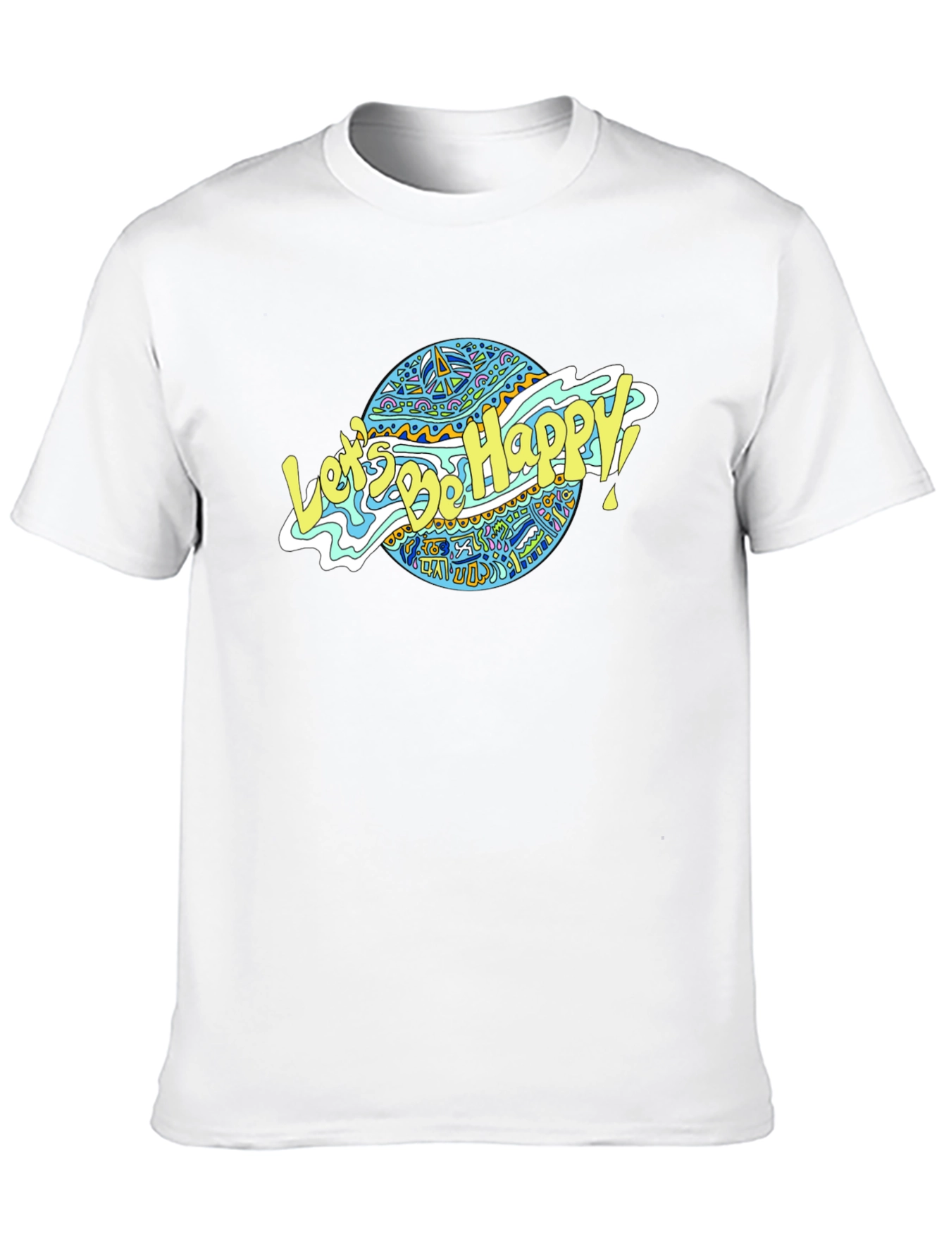 Lets Be Happy Graphic Tee - Black