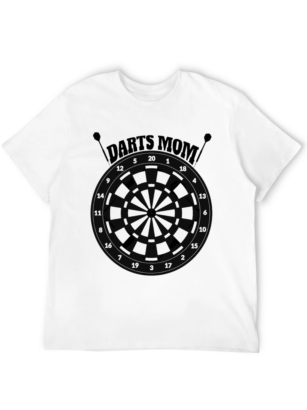 Darts Mom Black Graphic Tee - Dartboard Design
