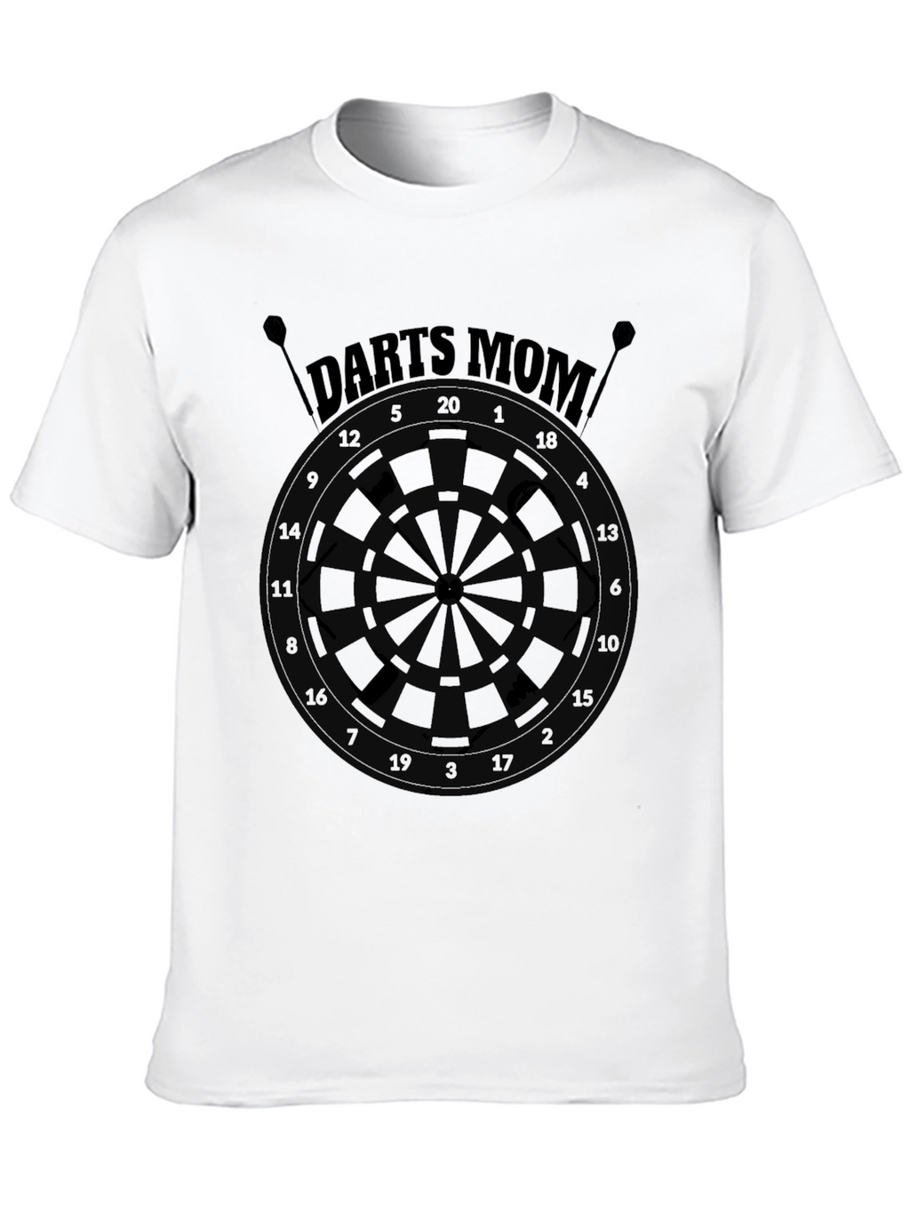 Darts Mom Black Graphic Tee - Dartboard Design