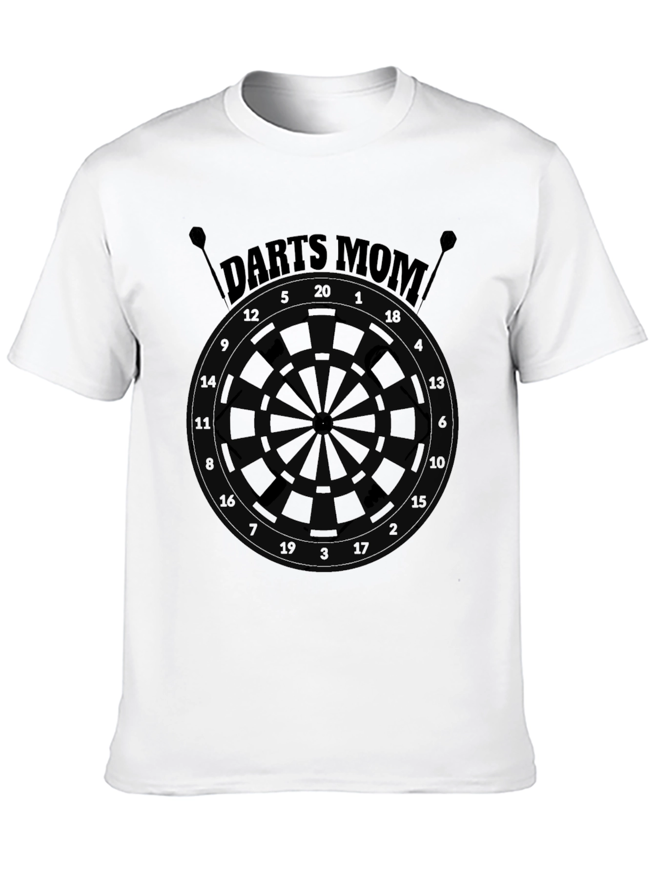 Darts Mom Black Graphic Tee - Dartboard Design