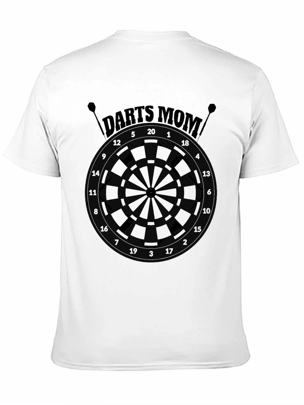 Darts Mom Black Graphic Tee - Dartboard Design