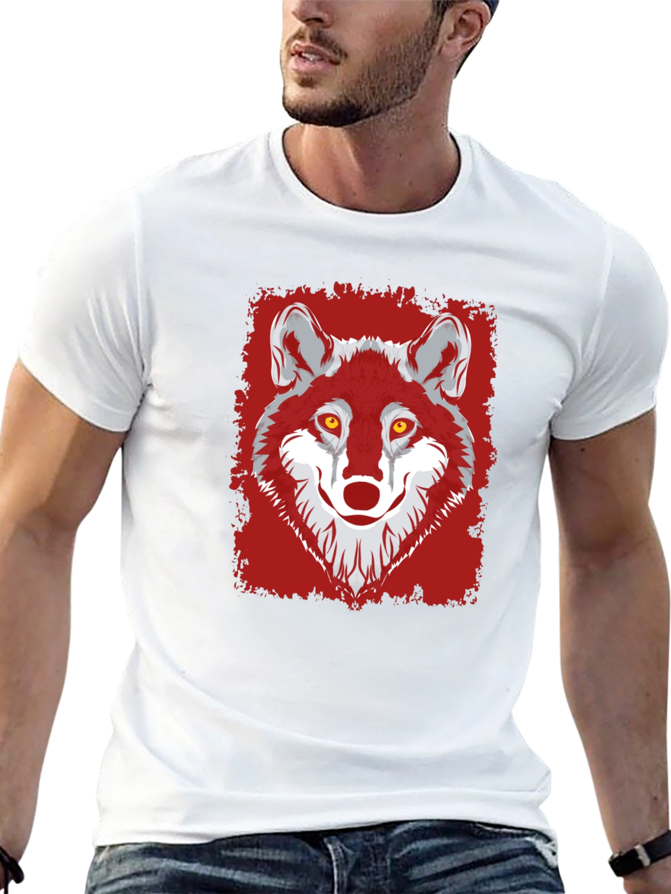 Wolf Graphic Tee - Mens Black T-Shirt