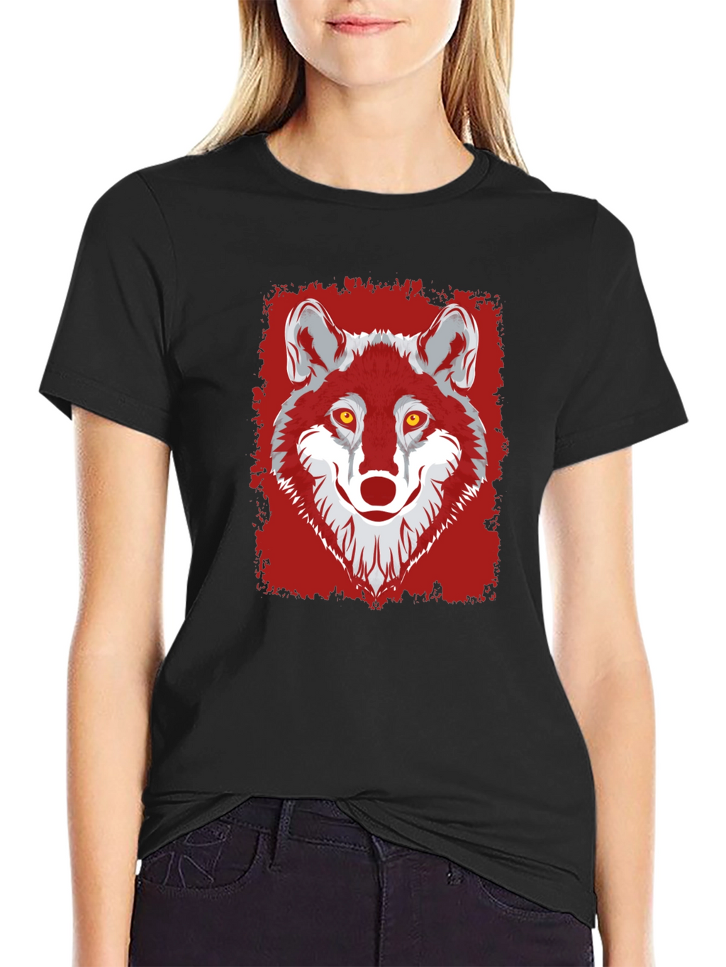 Wolf Graphic Tee - Mens Black T-Shirt