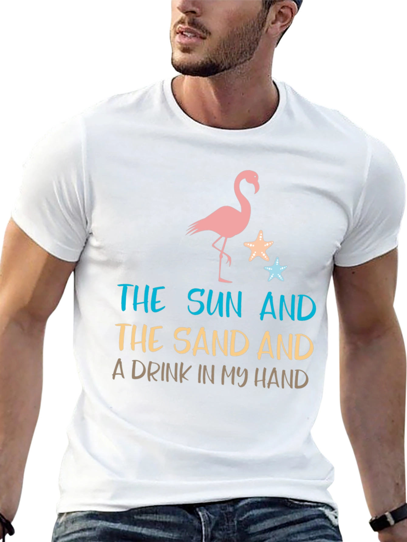 Beach Vibes Tee: Sun Sand Drink