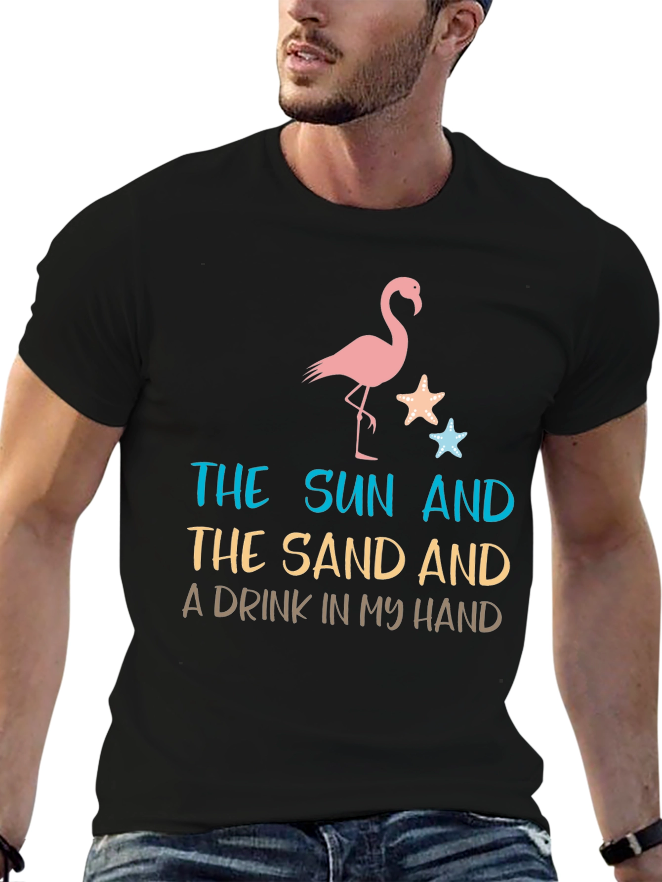 Beach Vibes Tee: Sun Sand Drink