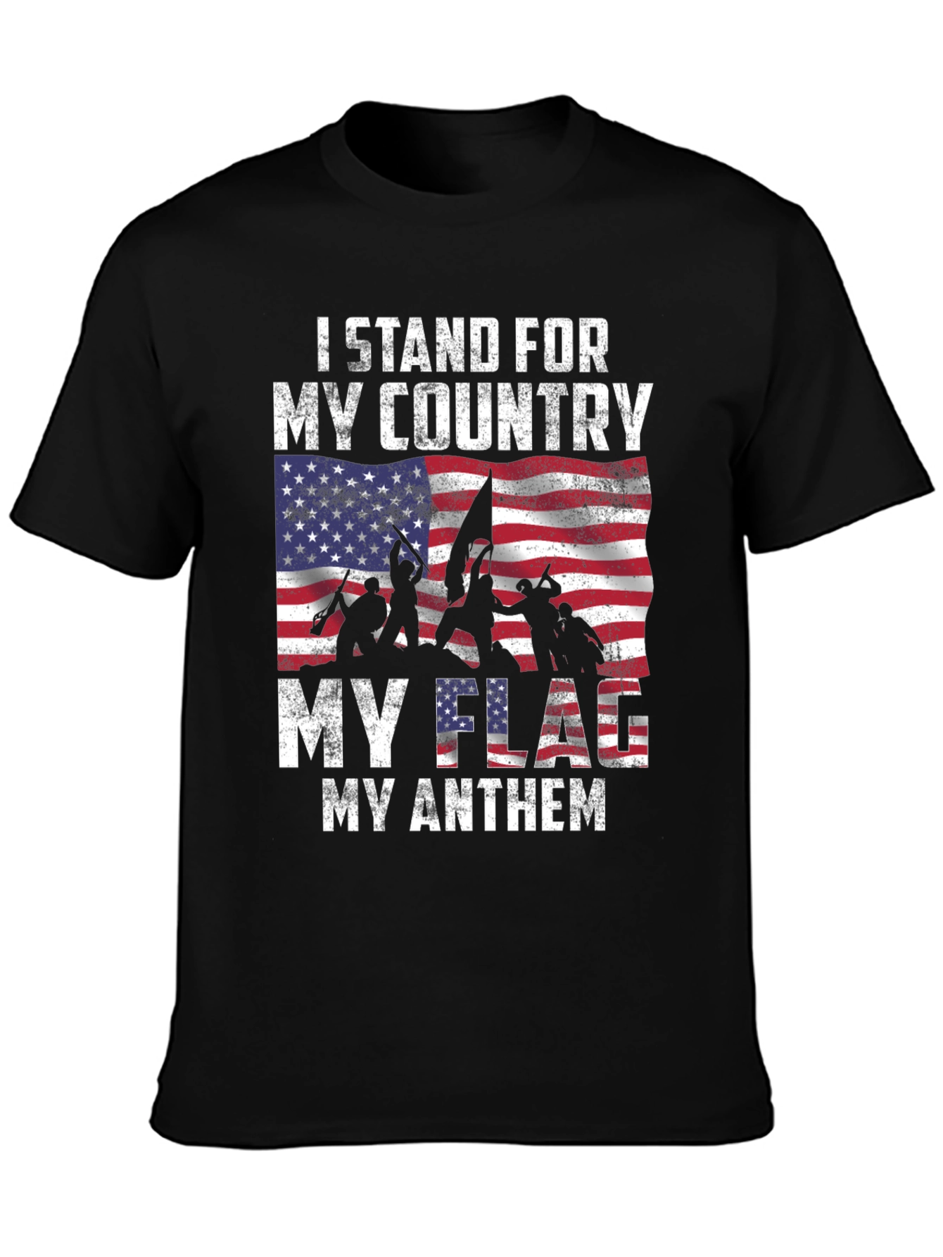 Patriotic Graphic T-Shirt - I Stand For My Country Flag