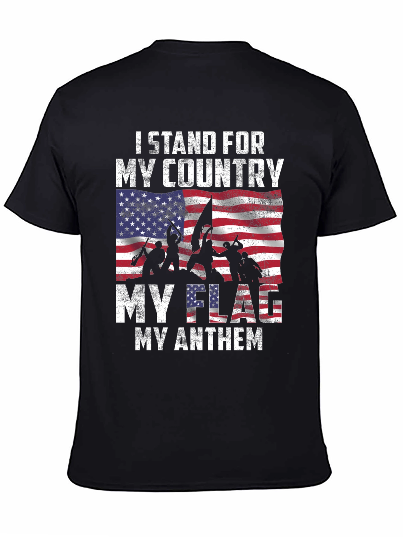 Patriotic Graphic T-Shirt - I Stand For My Country Flag