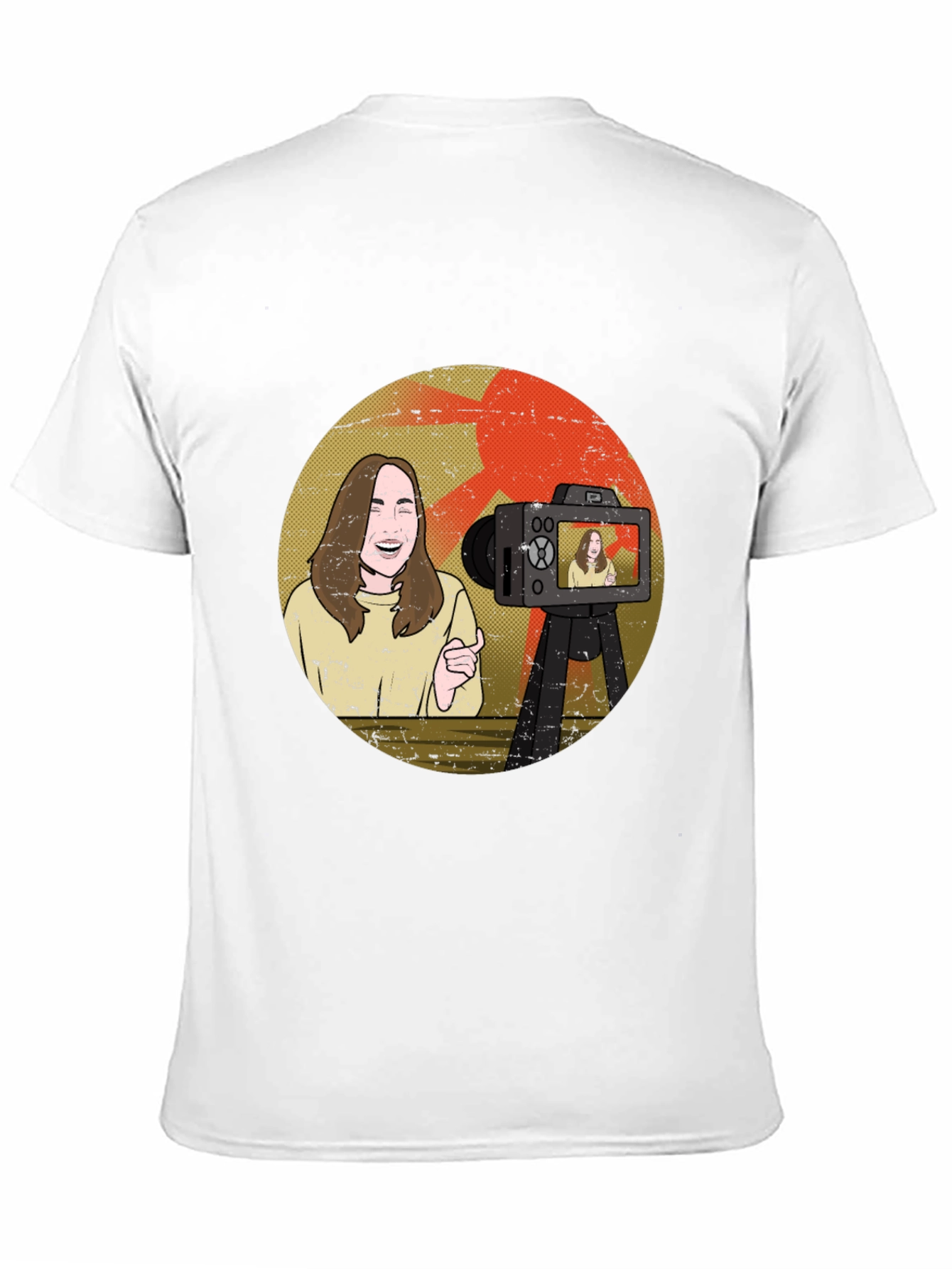 Vlogger Graphic T-Shirt - Black Cotton Blend Tee
