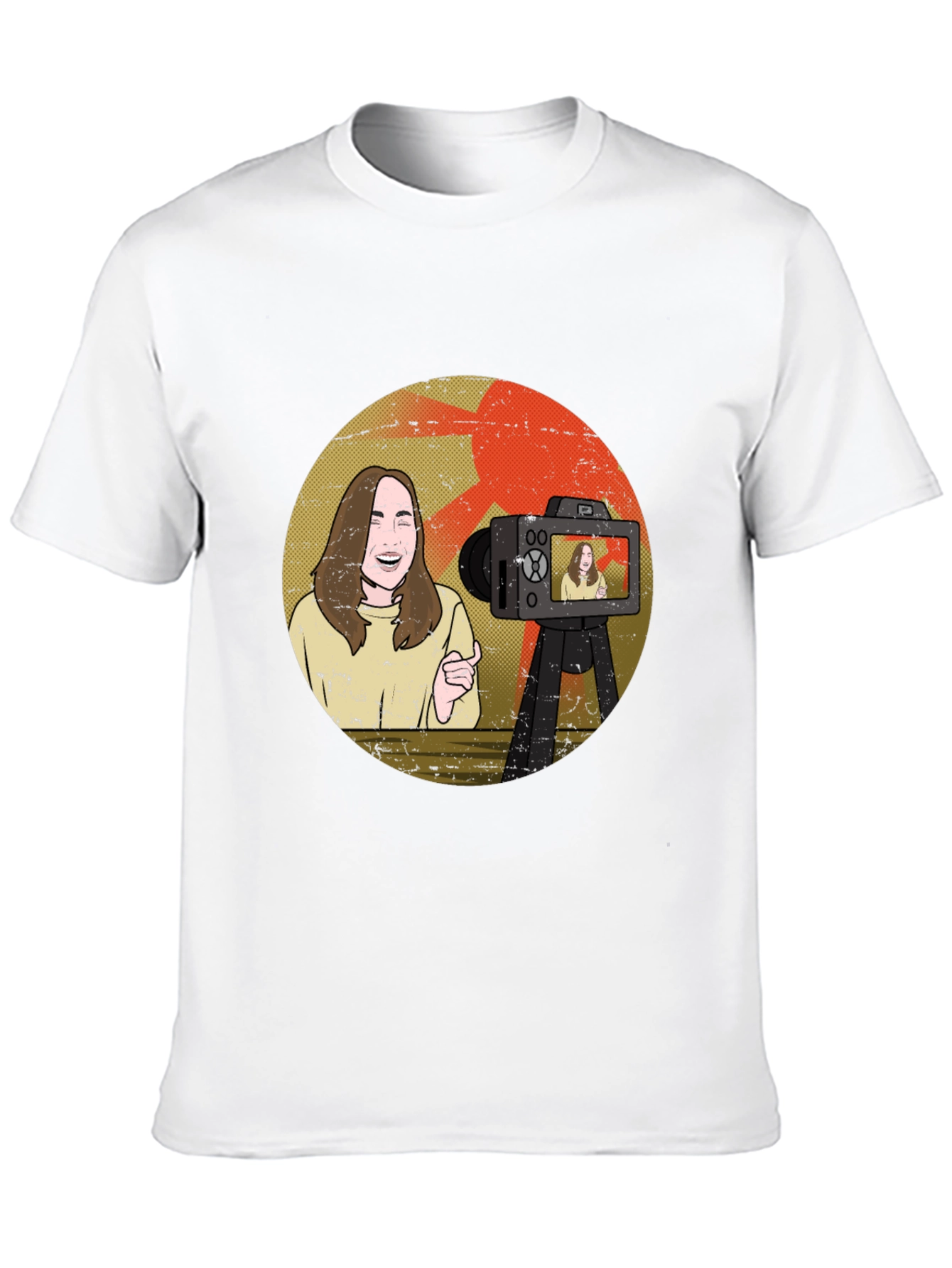 Vlogger Graphic T-Shirt - Black Cotton Blend Tee