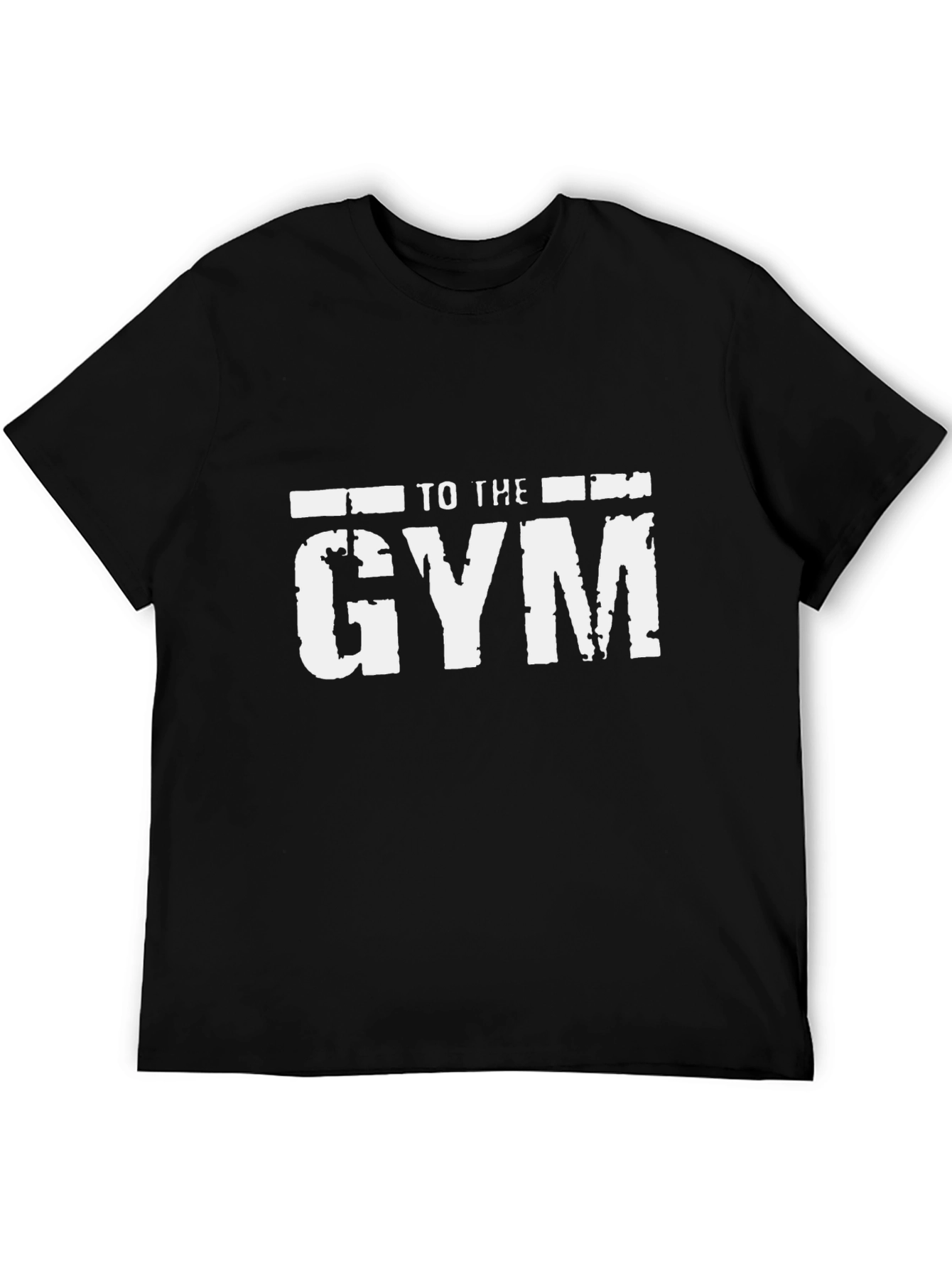 To The Gym Graphic Print Mens Black T-Shirt