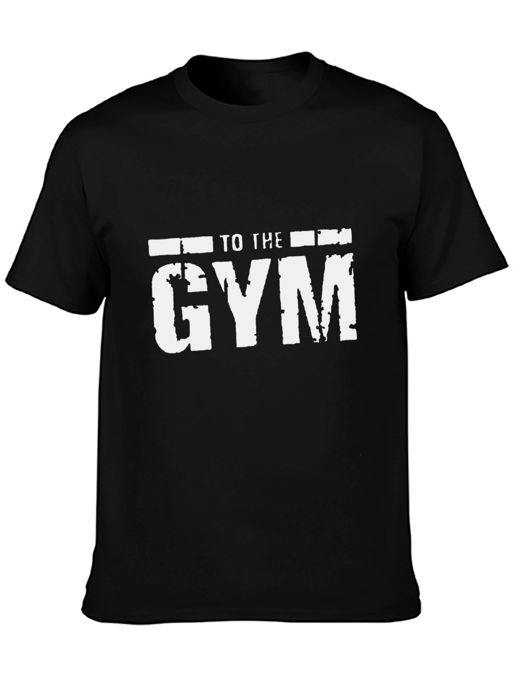 To The Gym Graphic Print Mens Black T-Shirt