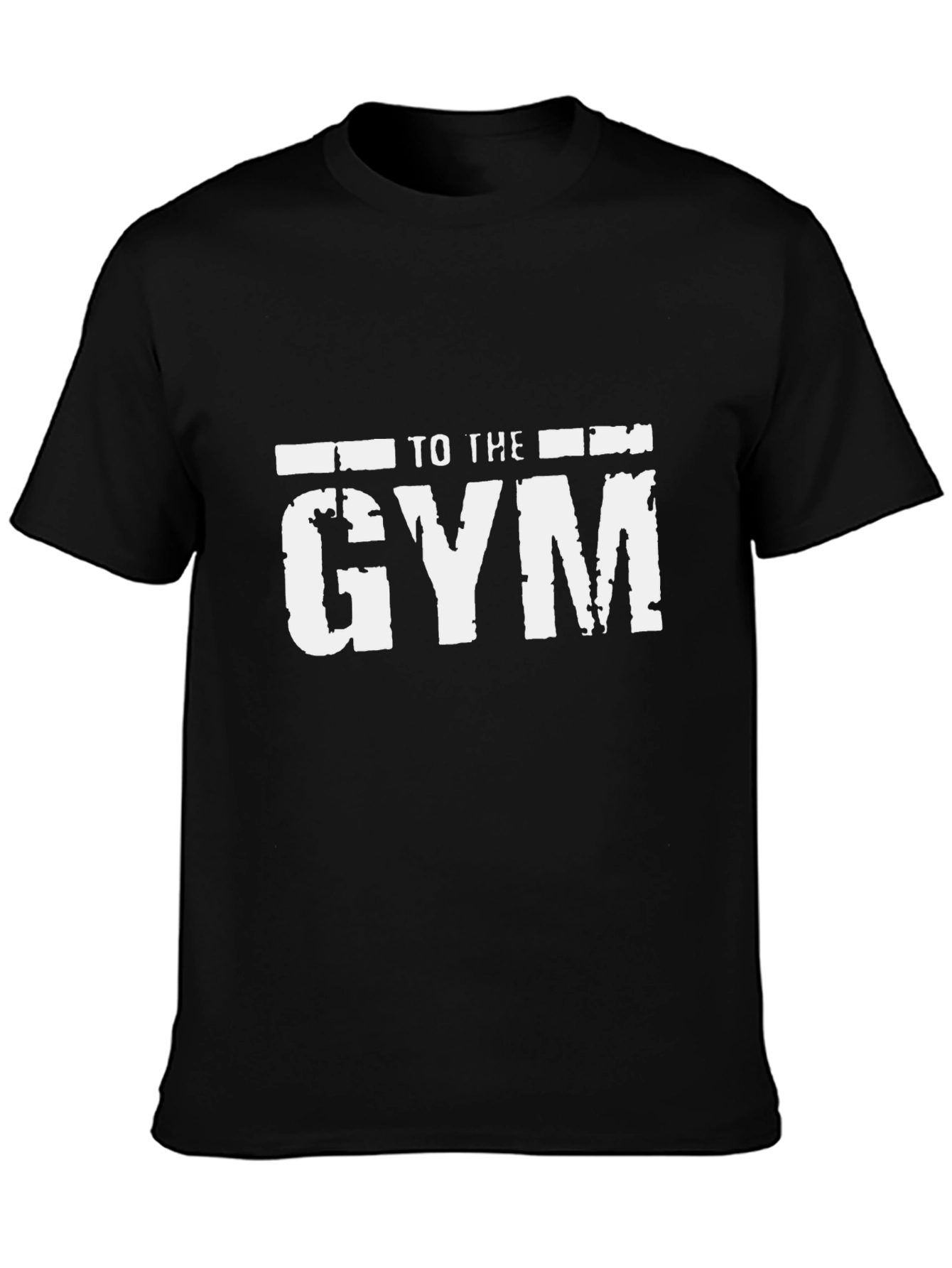 To The Gym Graphic Print Mens Black T-Shirt