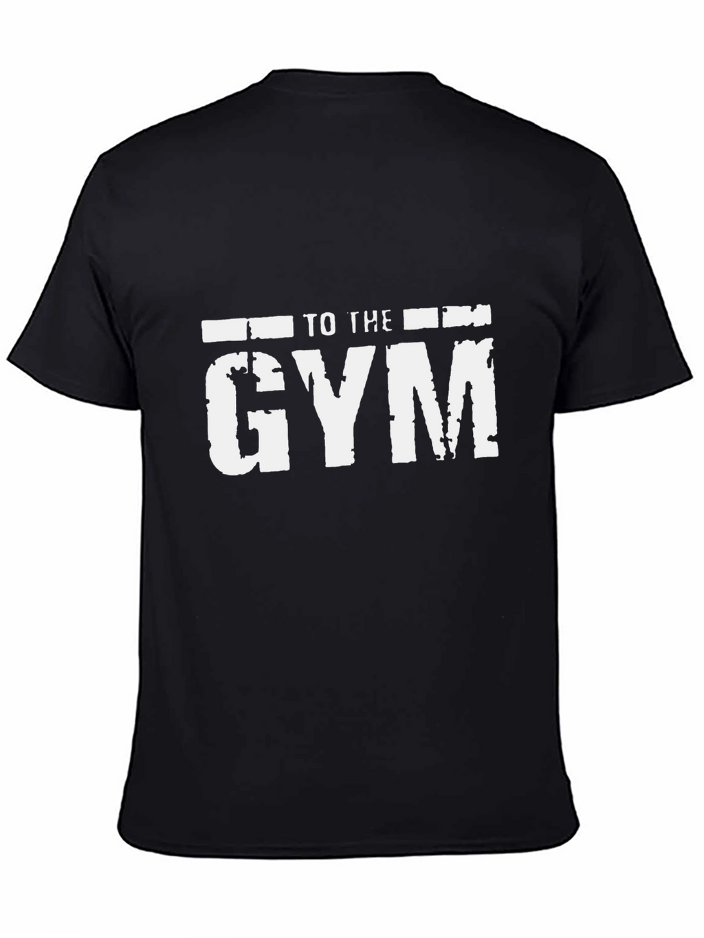 To The Gym Graphic Print Mens Black T-Shirt