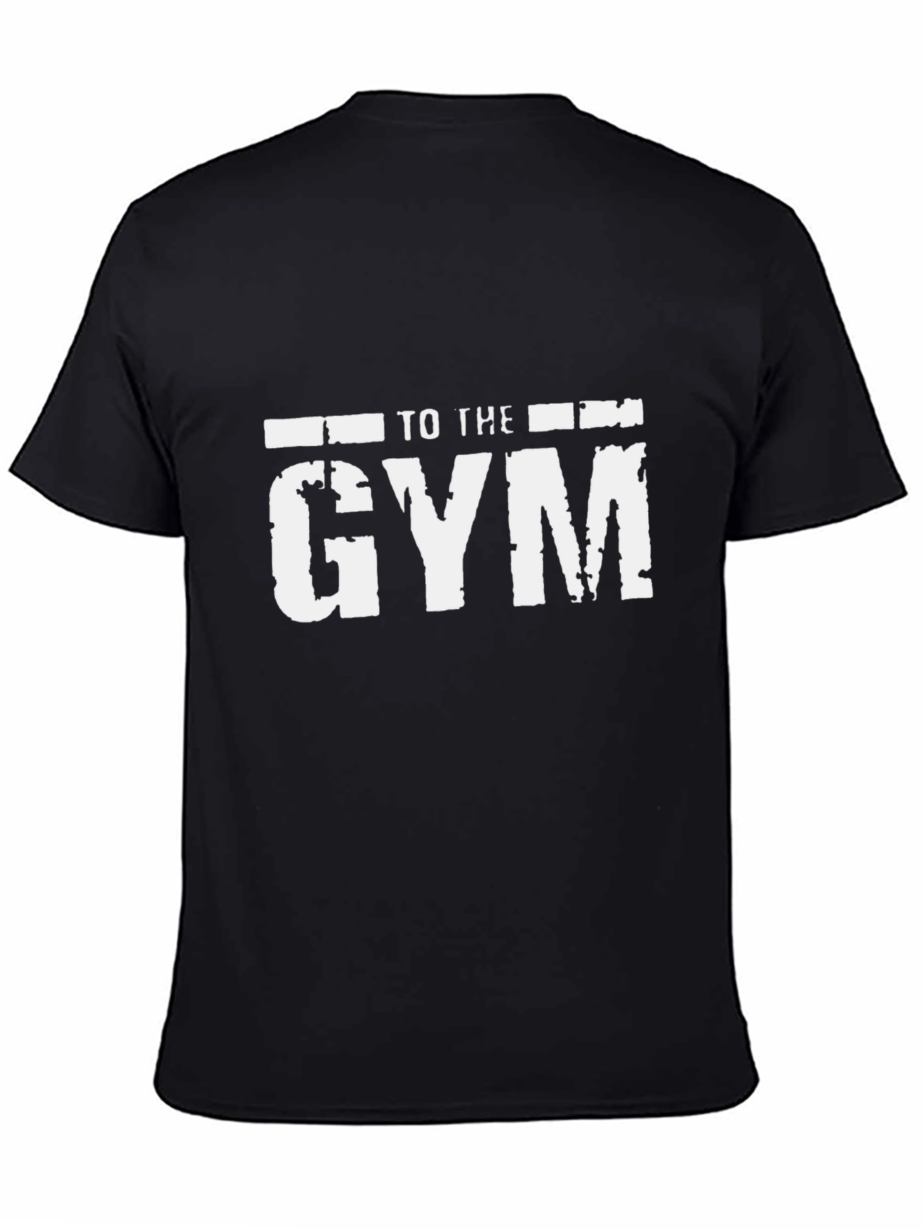To The Gym Graphic Print Mens Black T-Shirt