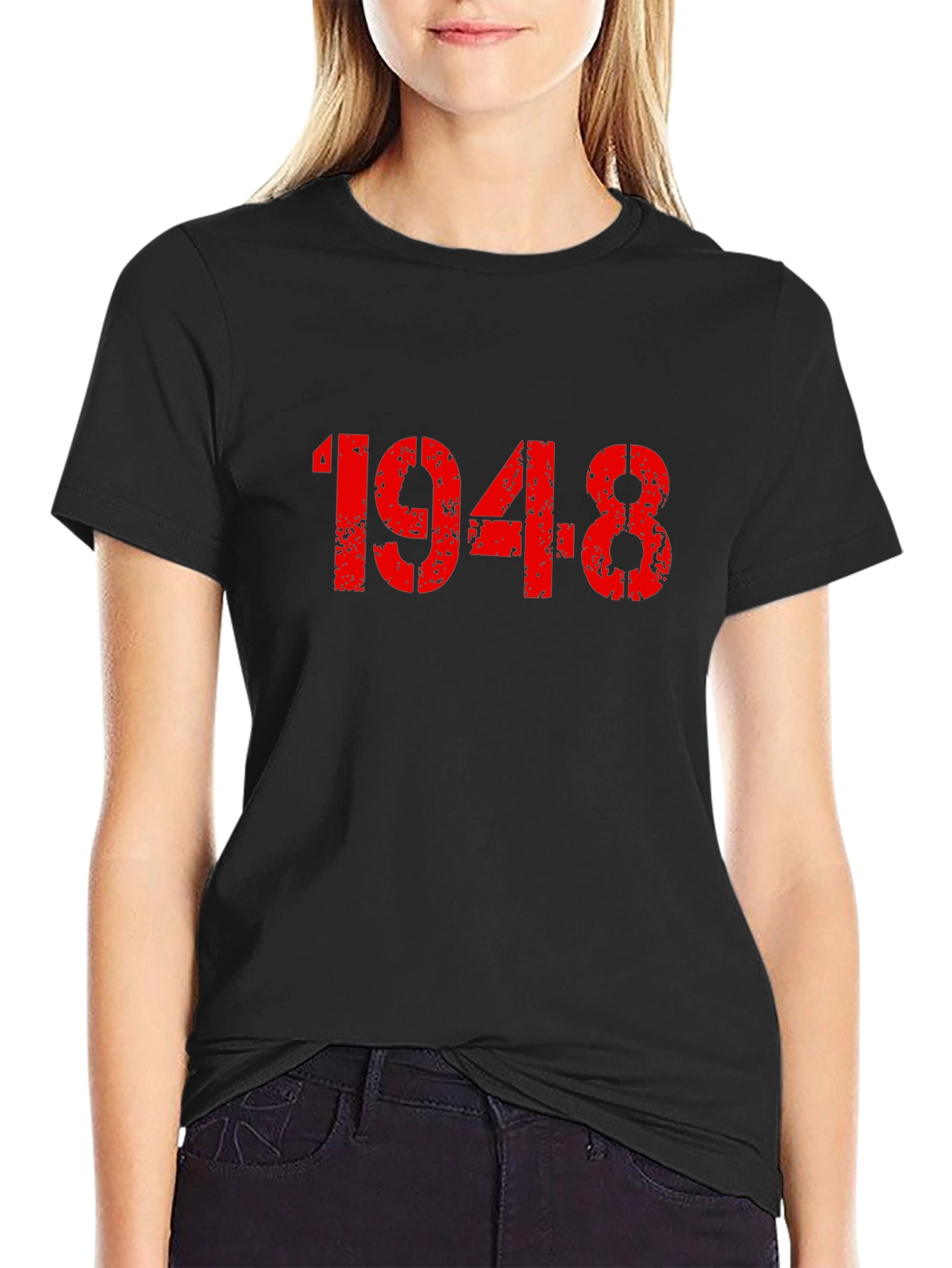 1948 Graphic Tee - Vintage Style Black T-Shirt