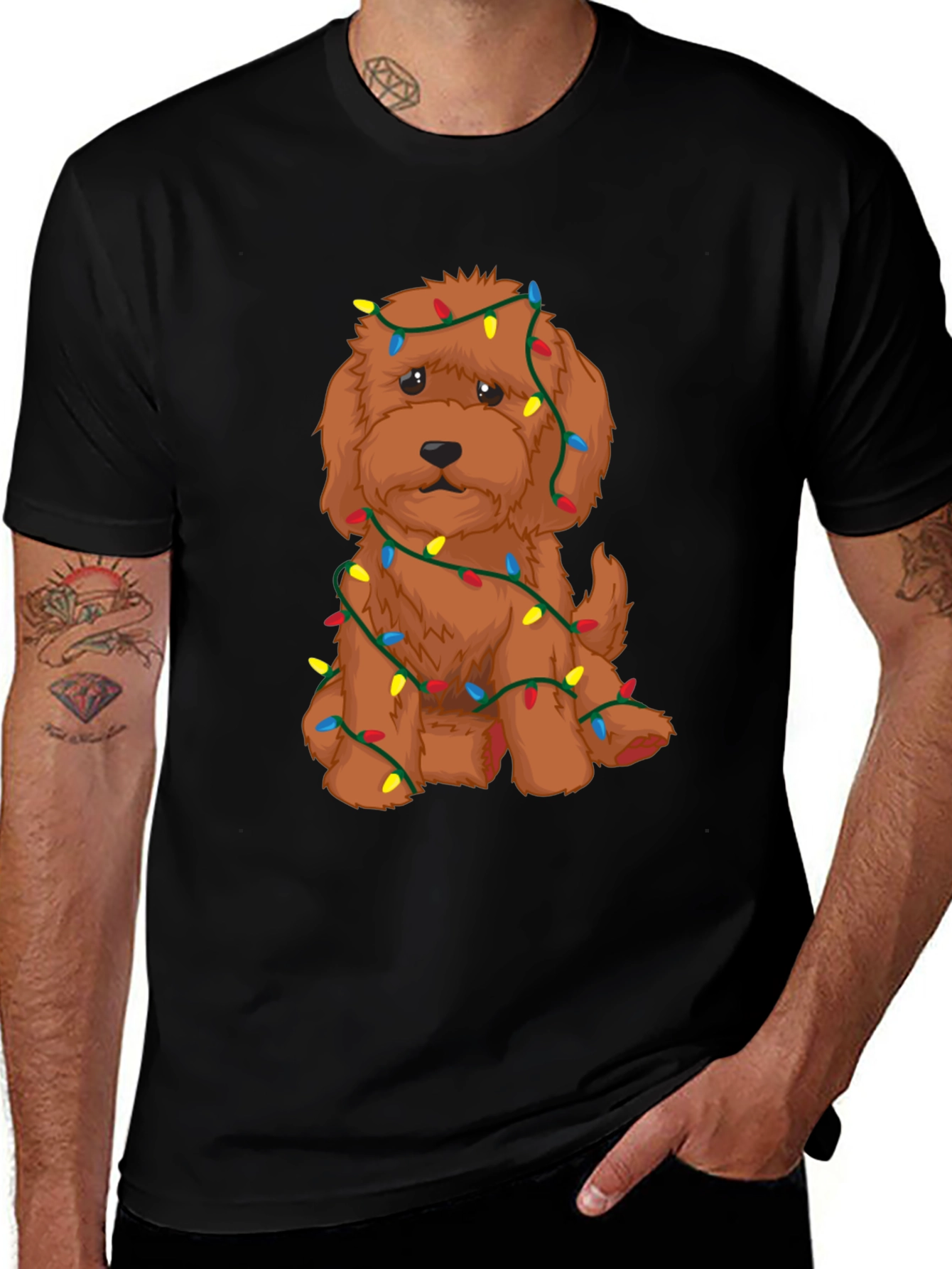 Festive Doodle Christmas Lights T-Shirt