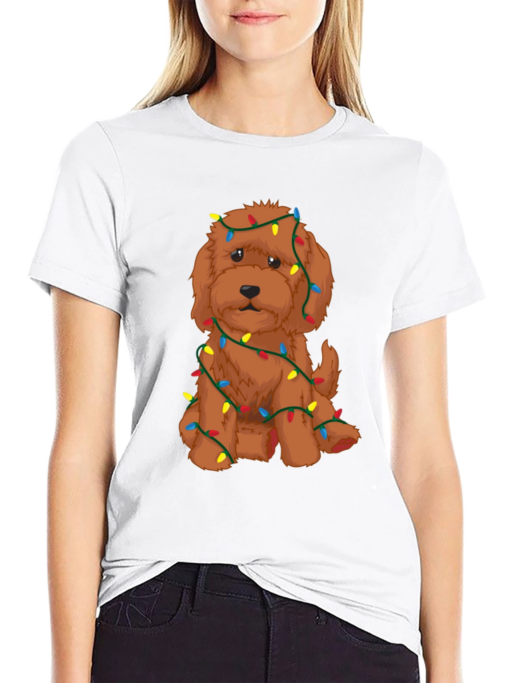 Festive Doodle Christmas Lights T-Shirt