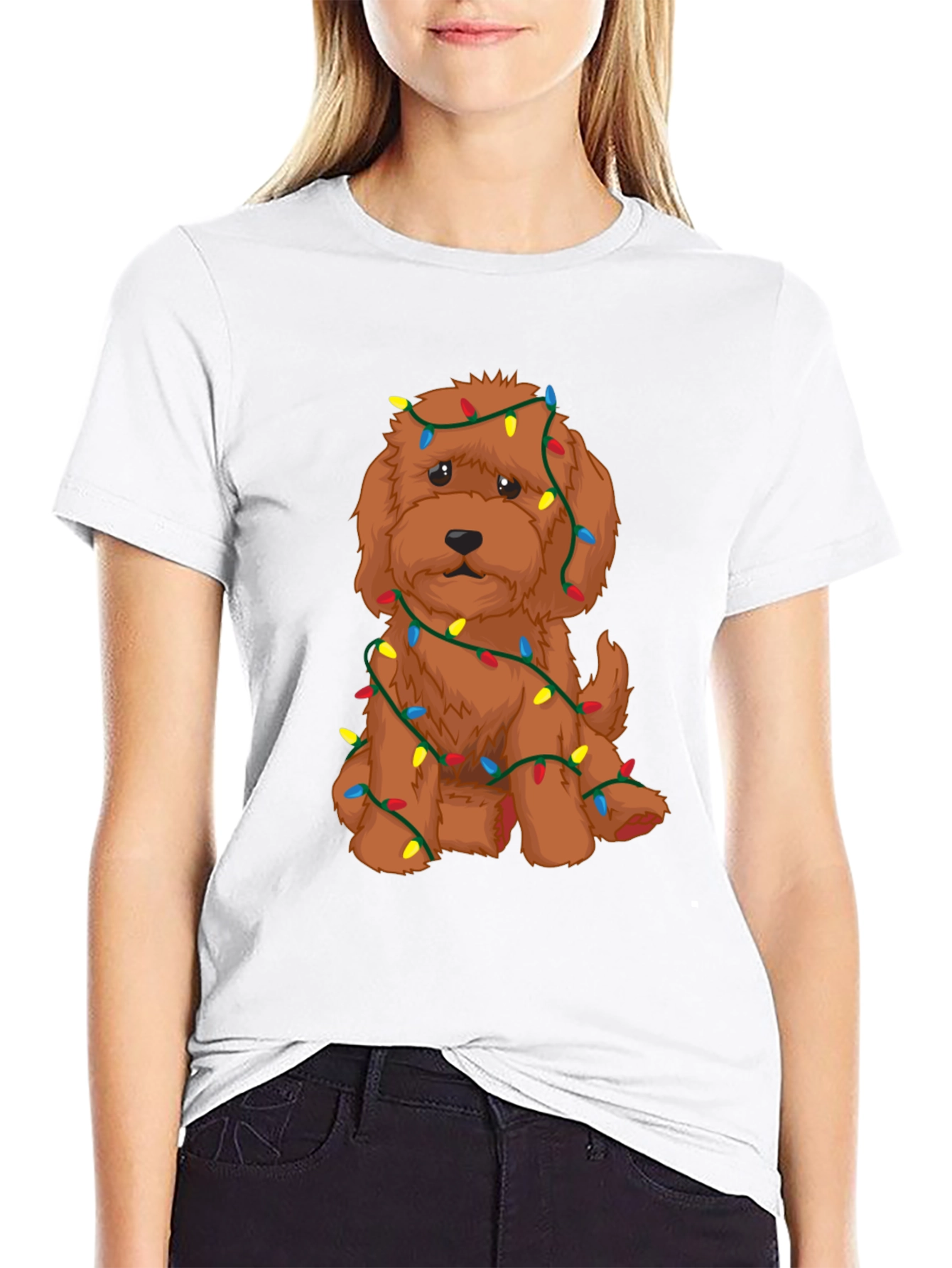 Festive Doodle Christmas Lights T-Shirt