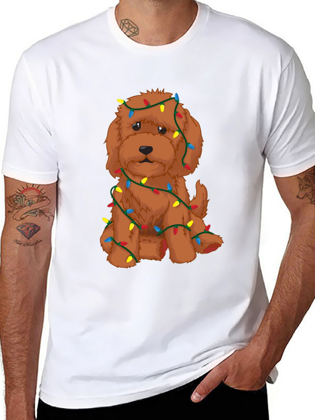 Festive Doodle Christmas Lights T-Shirt