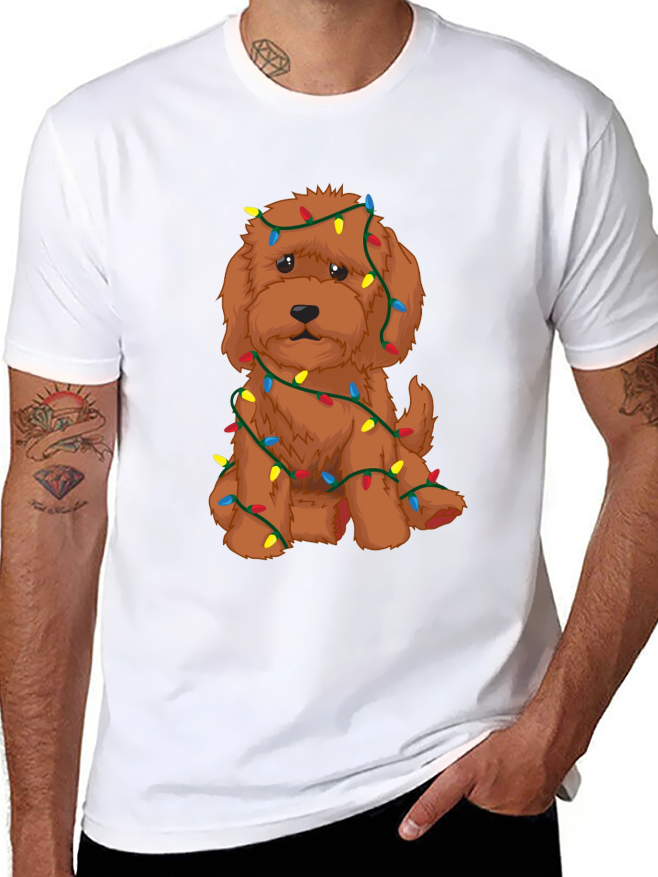 Festive Doodle Christmas Lights T-Shirt